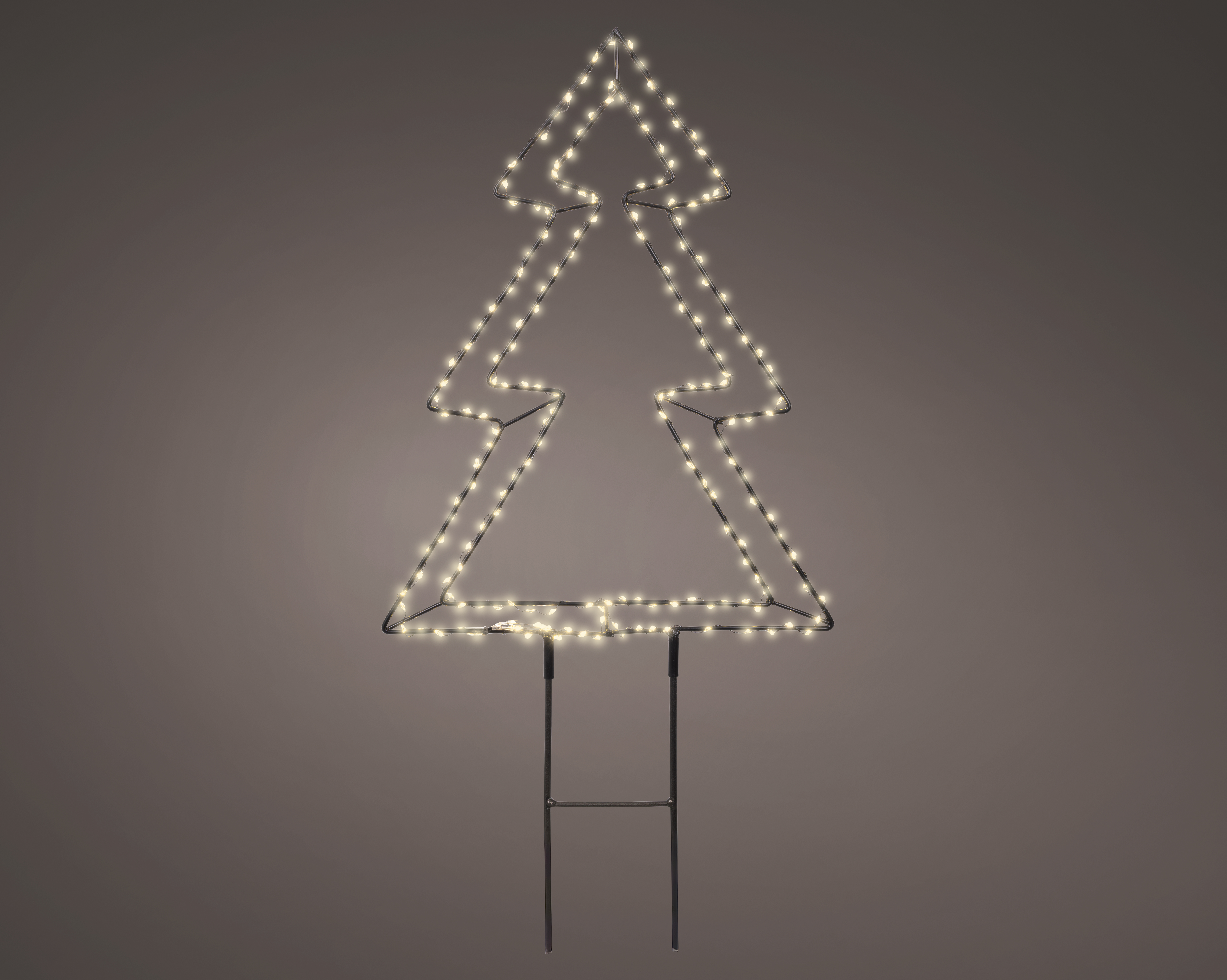 Baum - schwarz/warmes weiss, Metall, L1-W30-H40cm-200L