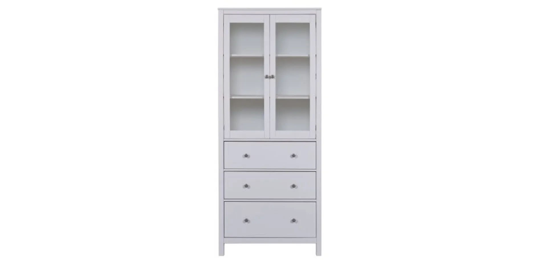 Vitrine - B ca. 82 cm, Weiß