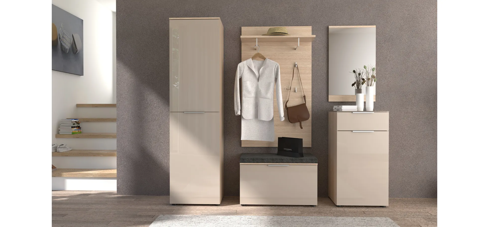 Garderobenpaneel, Riva Eiche - Ilaria