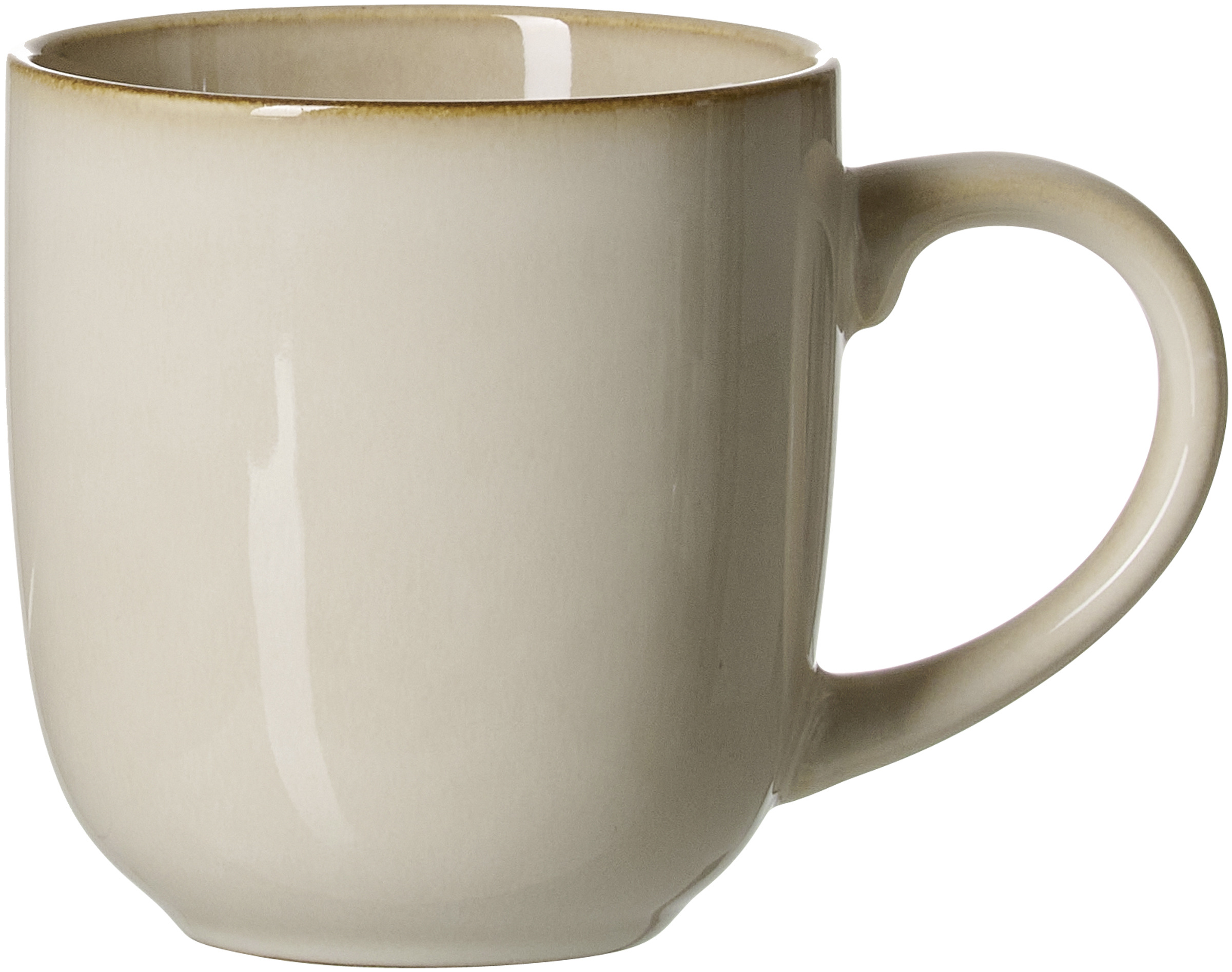 Henkelbecher Olivia - steingut, beige, 410ml