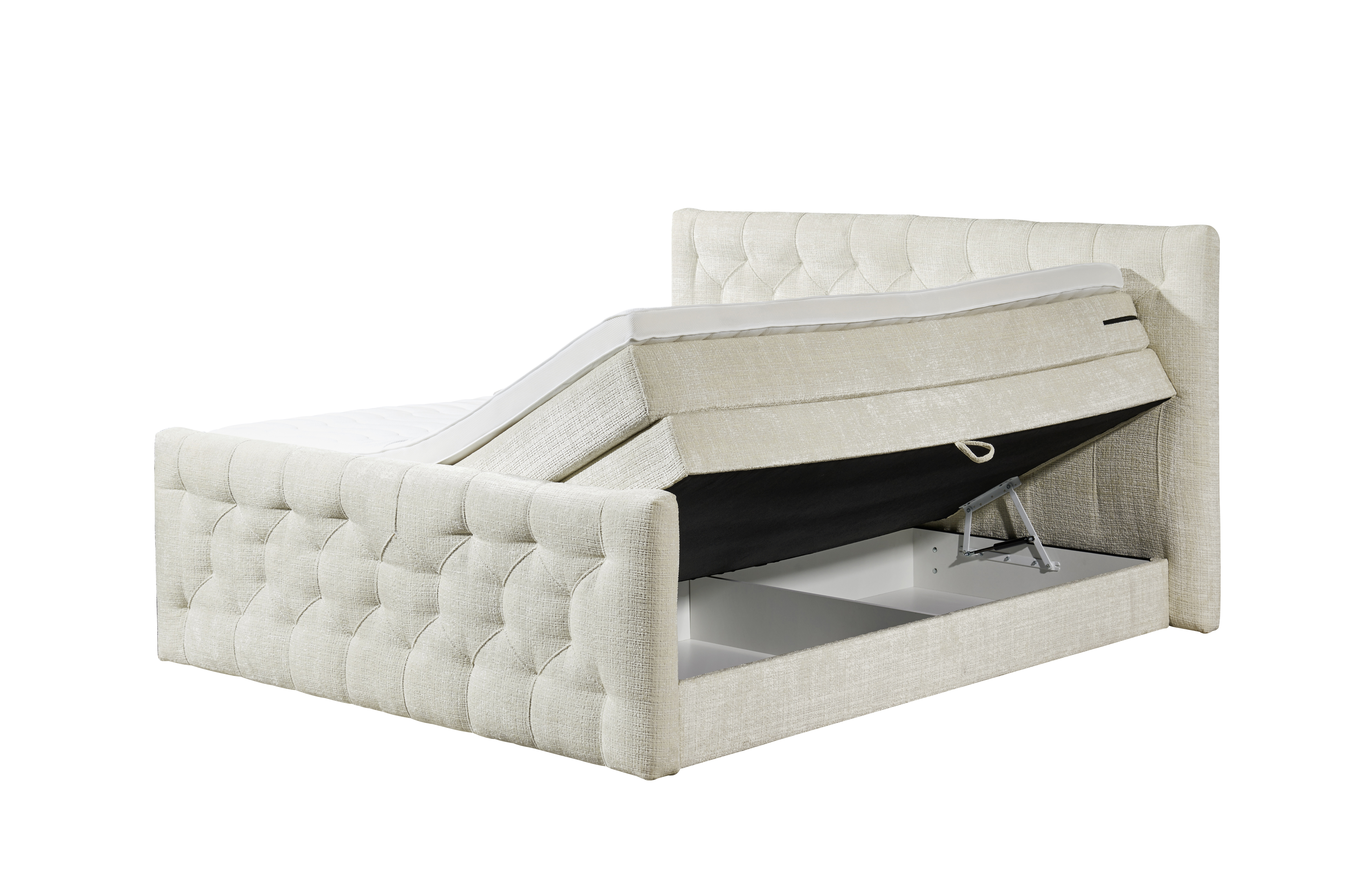 Boxspringbett, ivory - Evellin