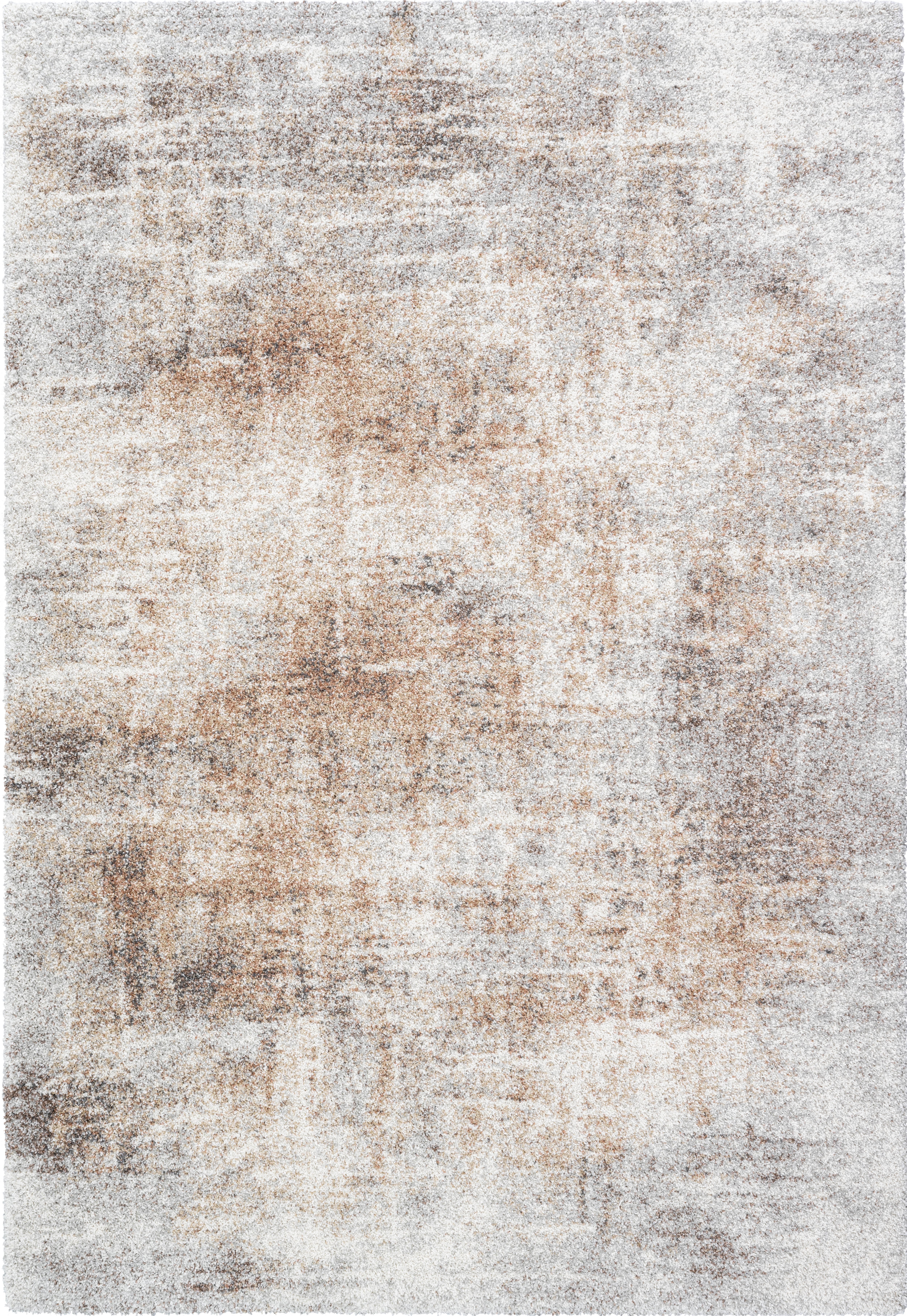 Webteppich, weiß-braun-grau, 133x195 cm - Rehari