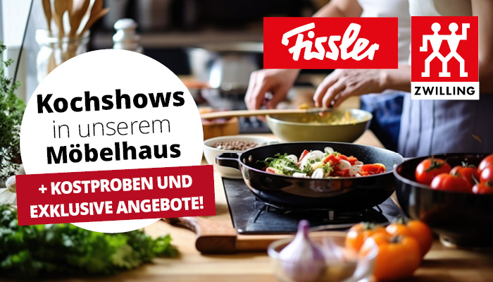 Fissler und Zwilling Kochshow im Einrichtungshaus