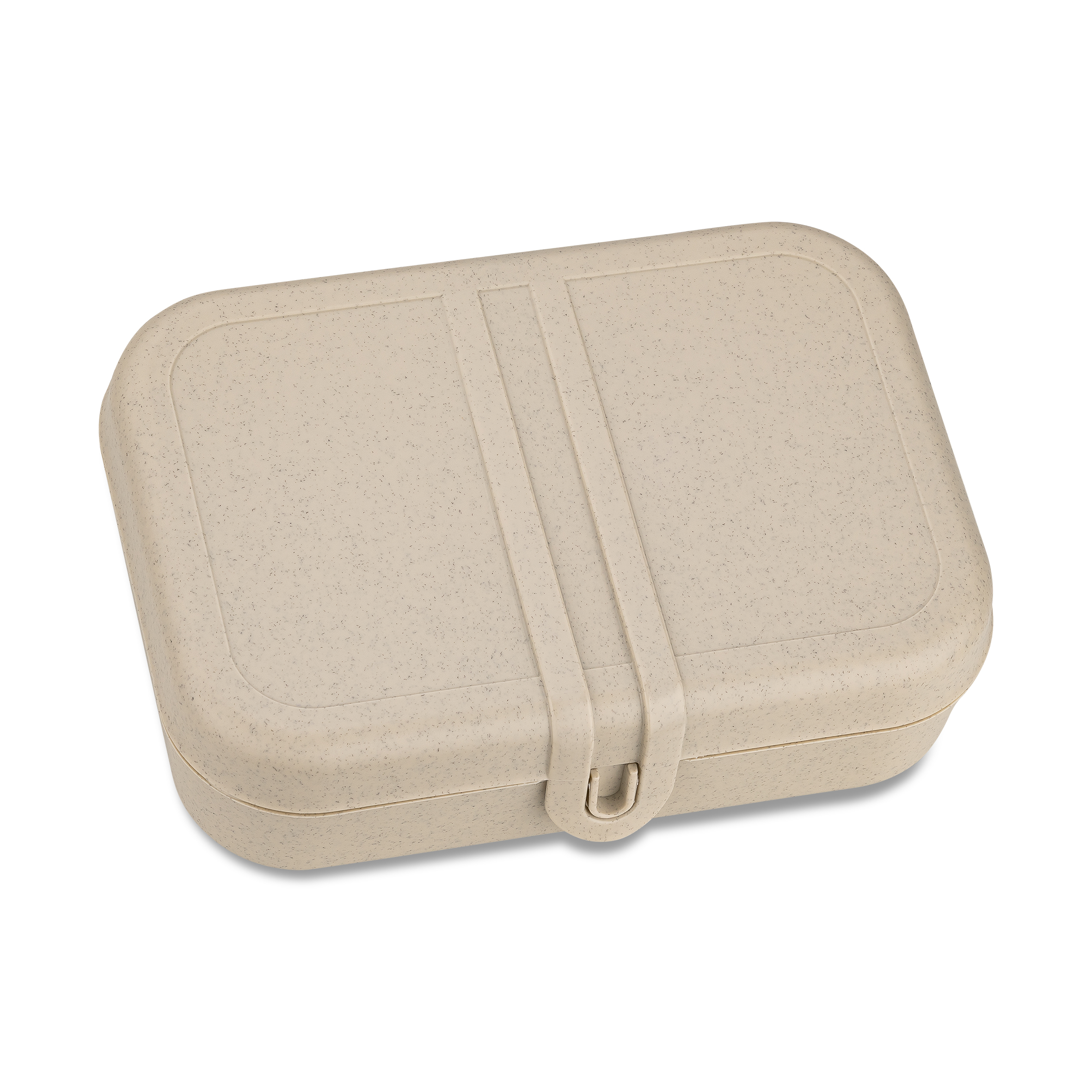 Lunchbox mit Trennsteg, nature desert sand - mit Clipverschluss, 100% CO2-neutral