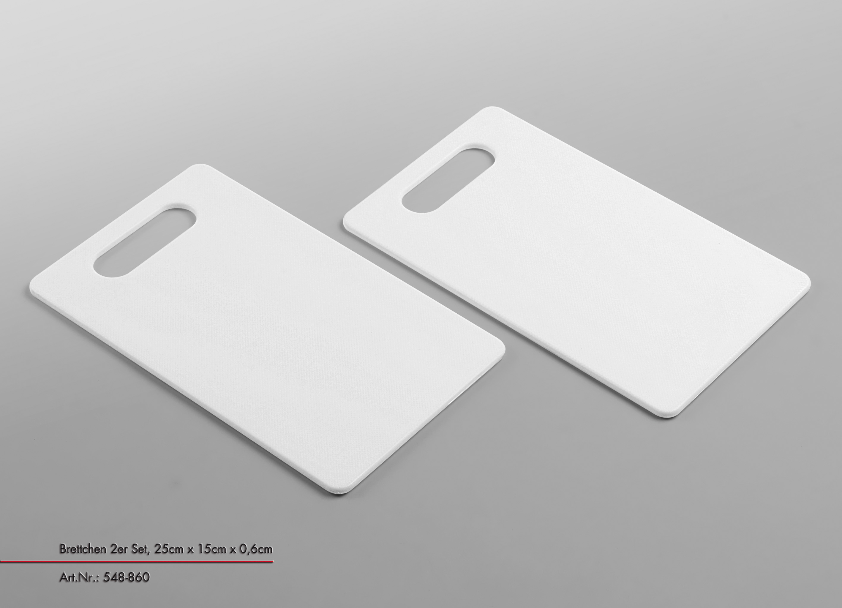 Frühstücksbrettchen, weiß,  2-er Set, ca. 25x15cm - CLEANCUT