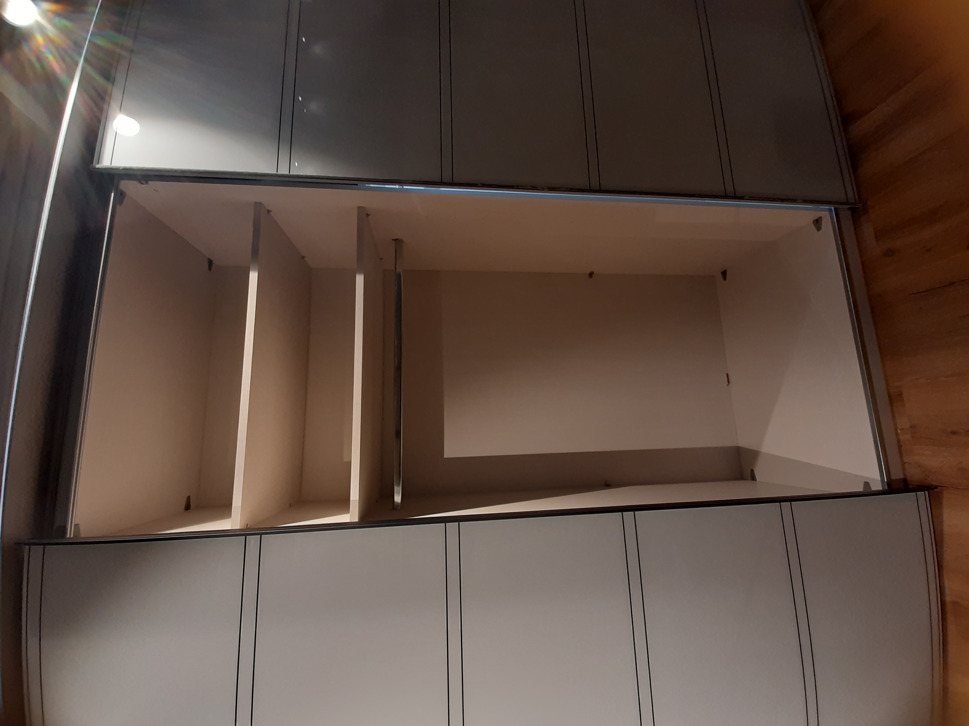 Schwebetürenschrank, Dekor perlgrau - ARANGO