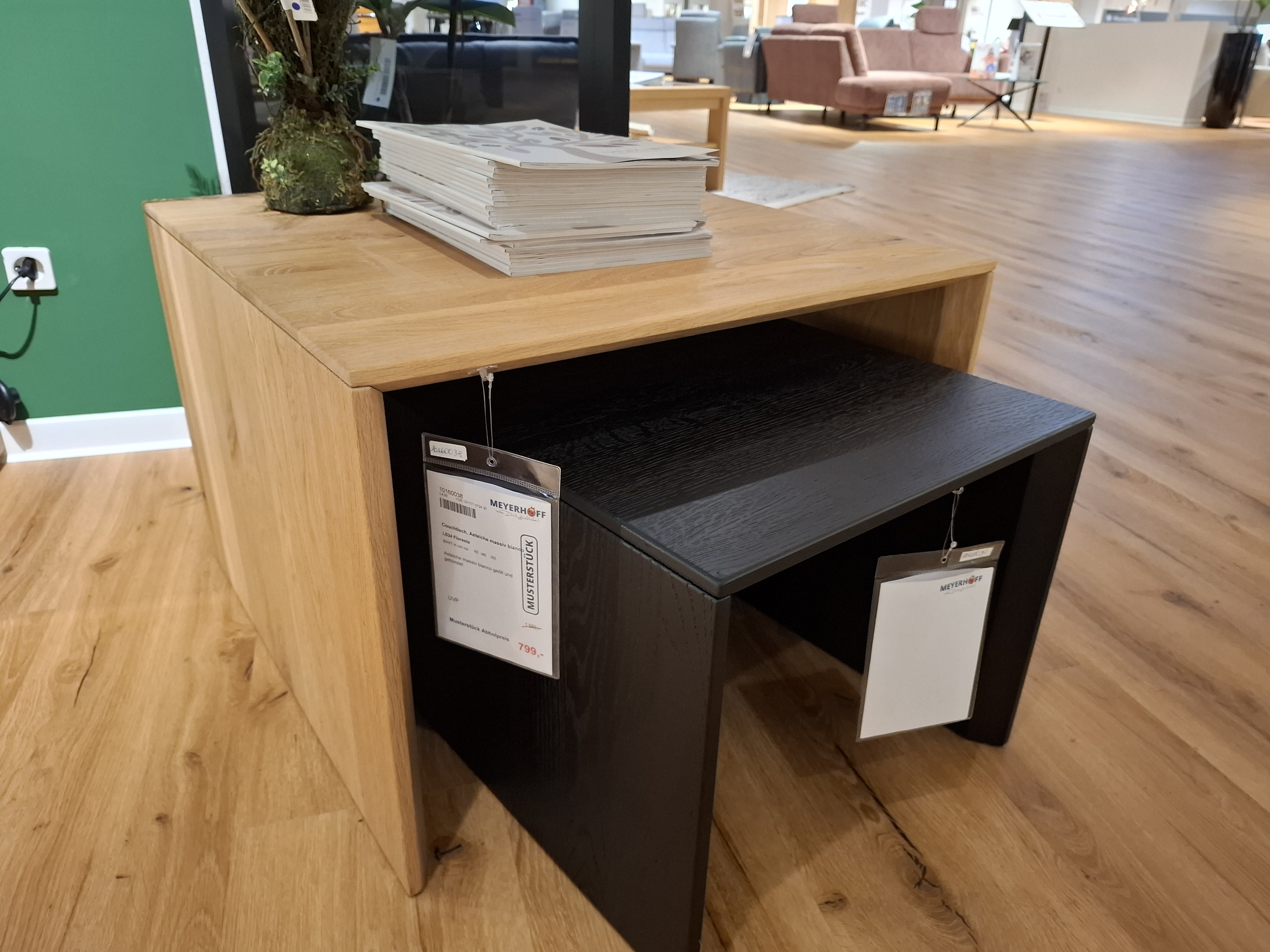 Couchtisch, Asteiche massiv bianco - LS24 Floresta