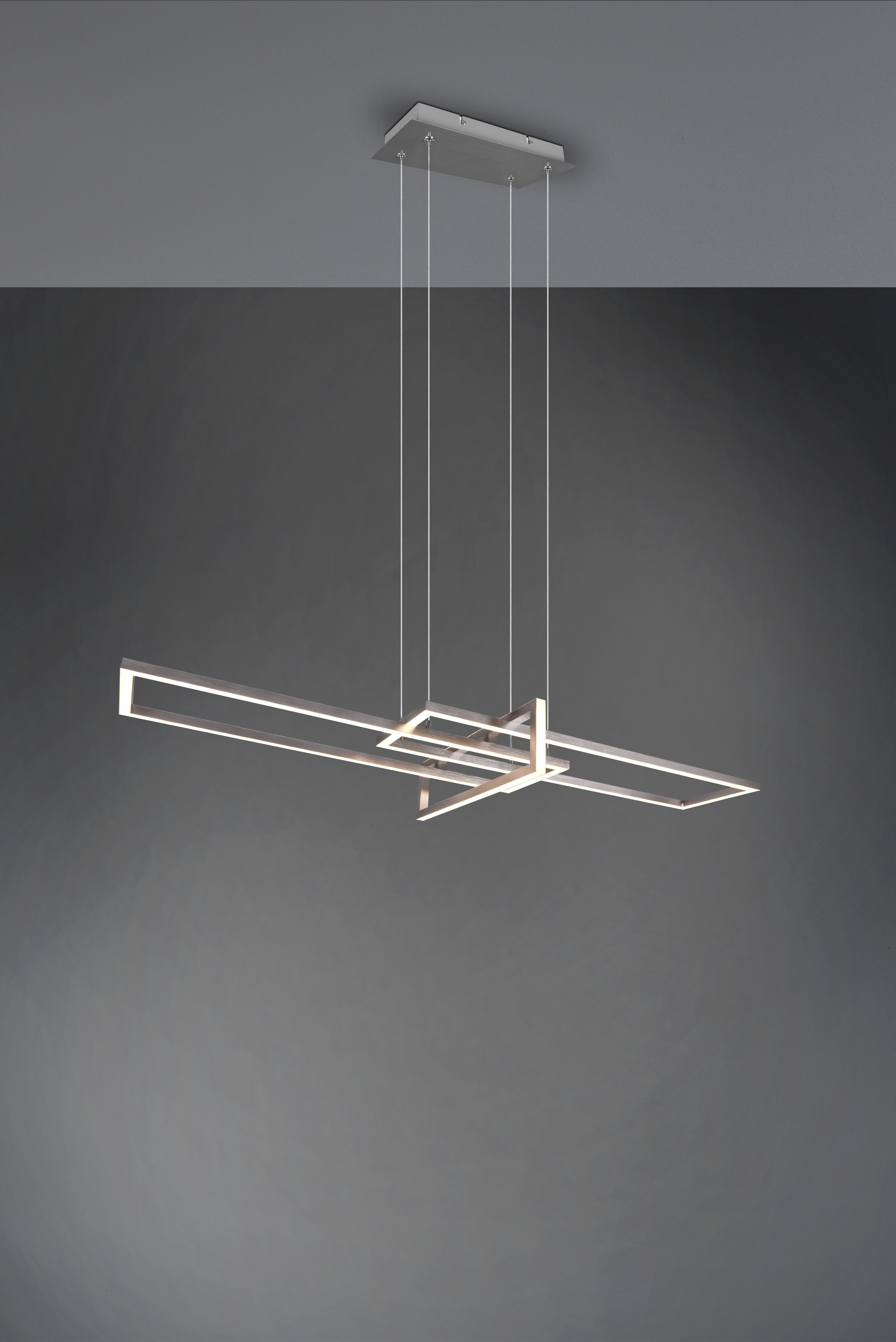 Pendelleuchte Salinas - 1flg., Metall/Nickel matt,110xHöhe max: 150 cm