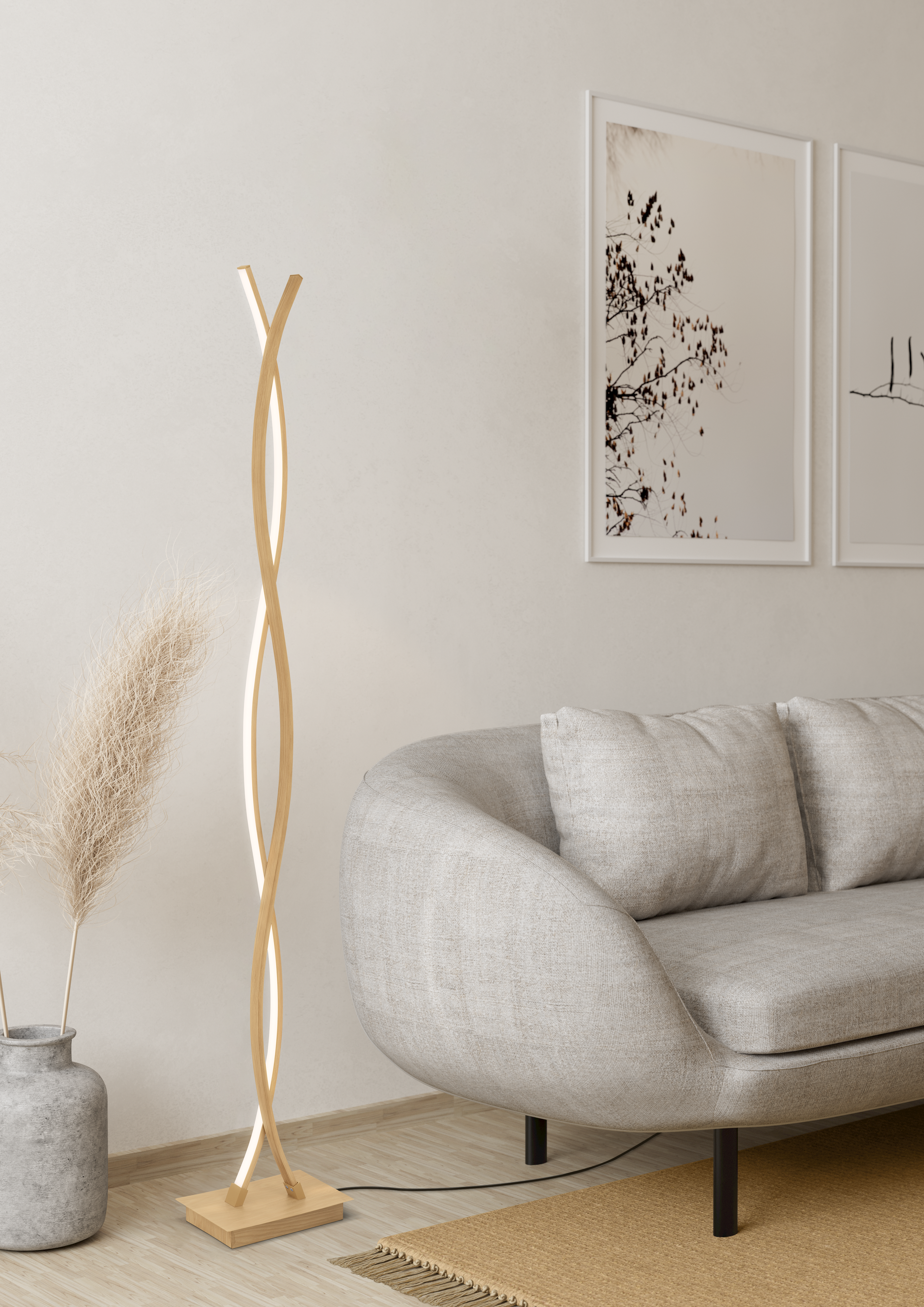 Stehleuchte LASANA 4 - 1 flg., hellbraun