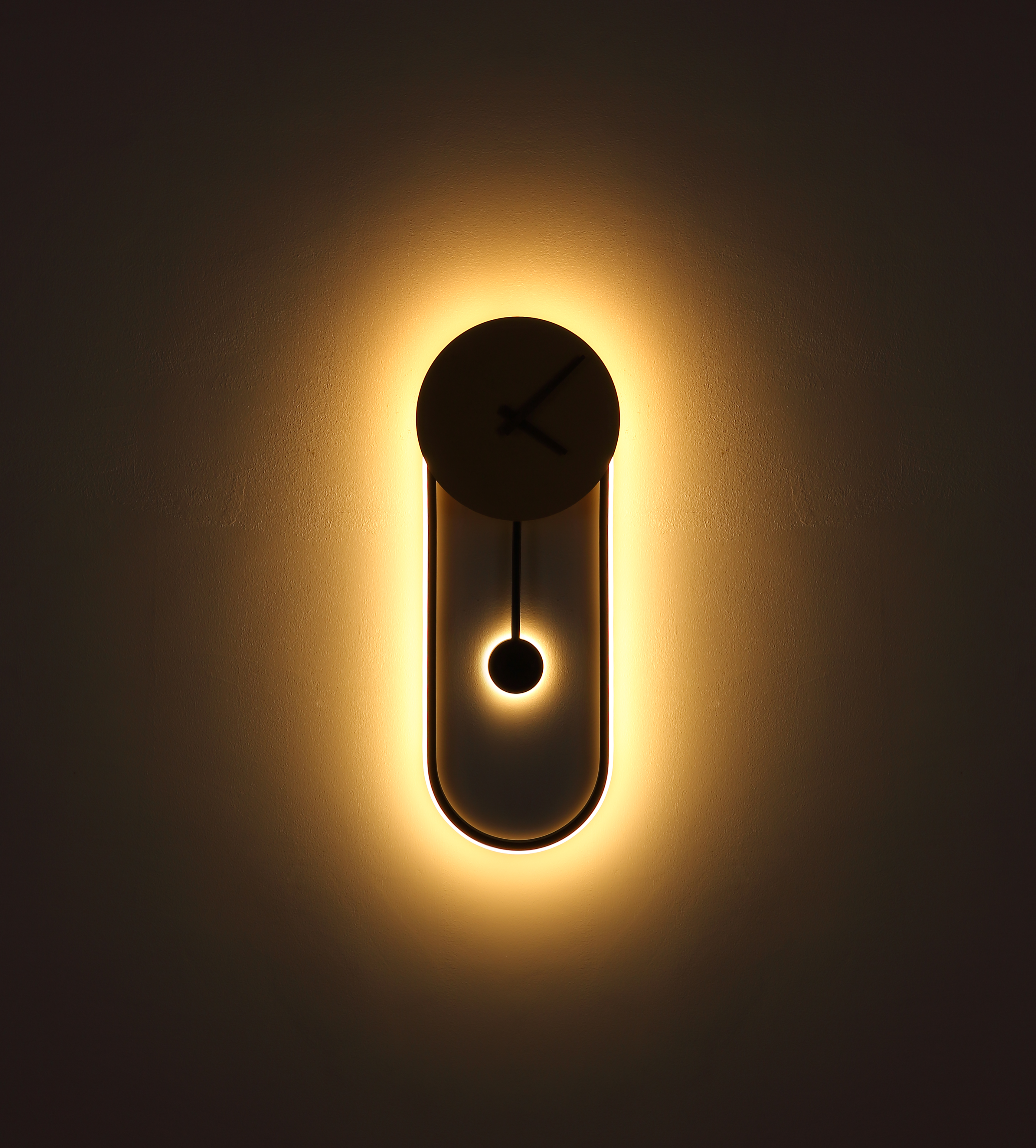 Wanduhr - gold/schwarz