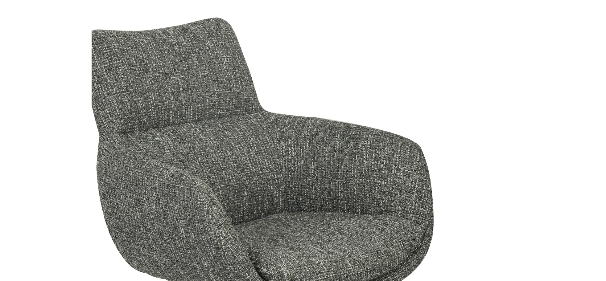 Armlehnstuhl, Stoff grau, drehbar - Maxine