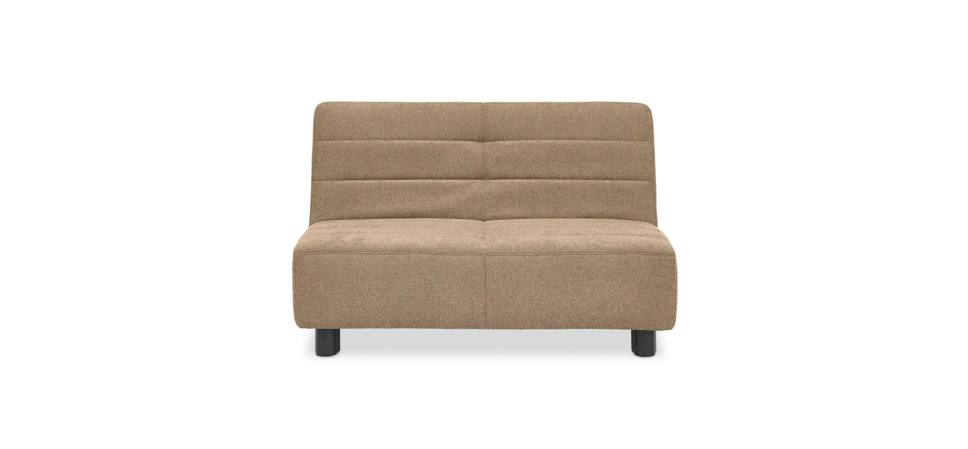  Faltsofa Easy - 2-Sitzer ohne Armlehne, ca. 140 cm inkl. Schlaffunktion, Stoff, Braun