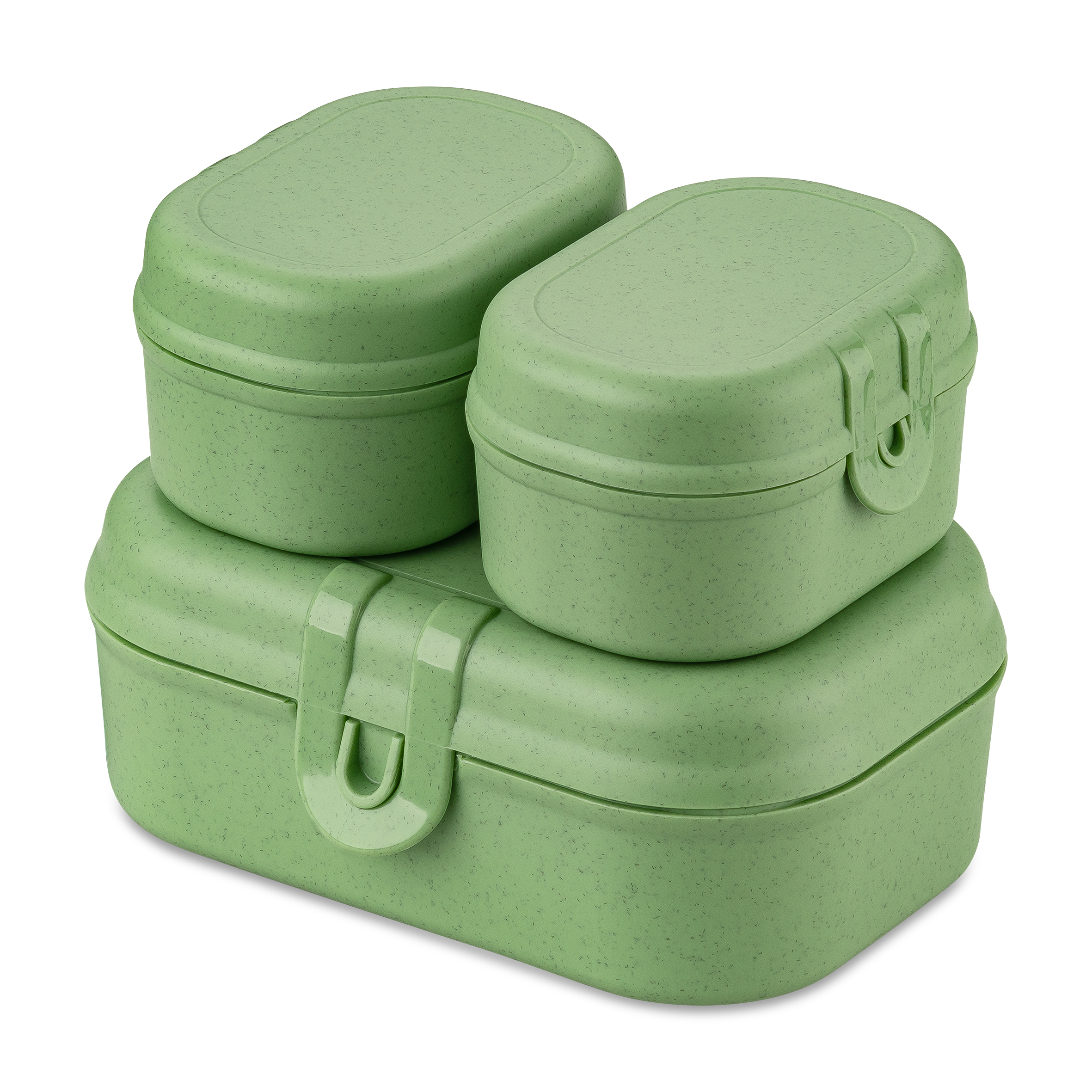 Lunchbox-Set, nature leaf green - 3-teilig, umweltfreundlich, 100% CO2-neutral