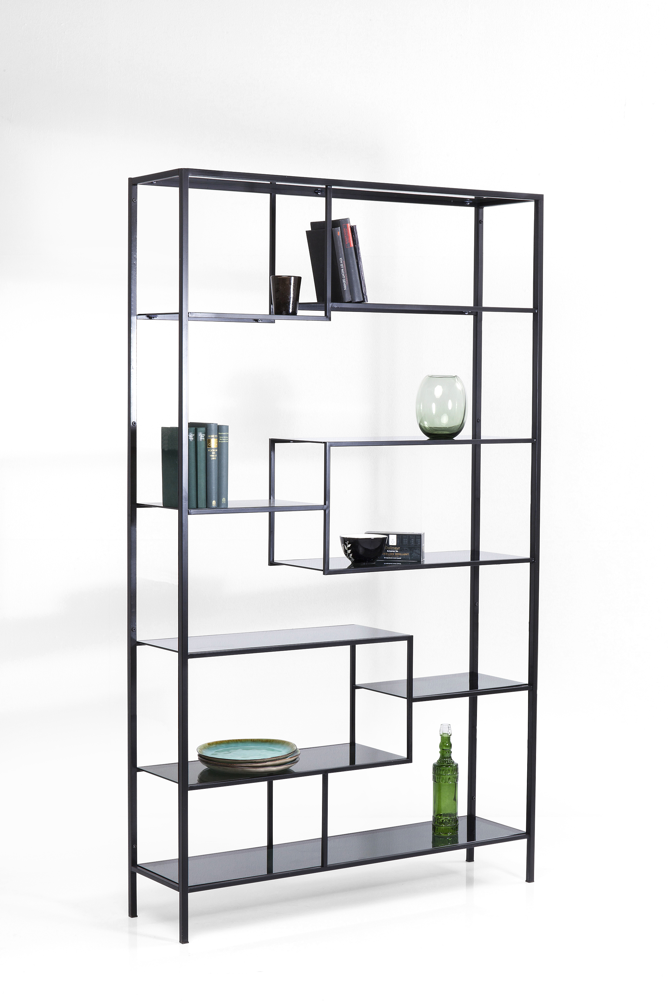 Regal Loft, schwarz, Rahmen Stahl  - Möbel