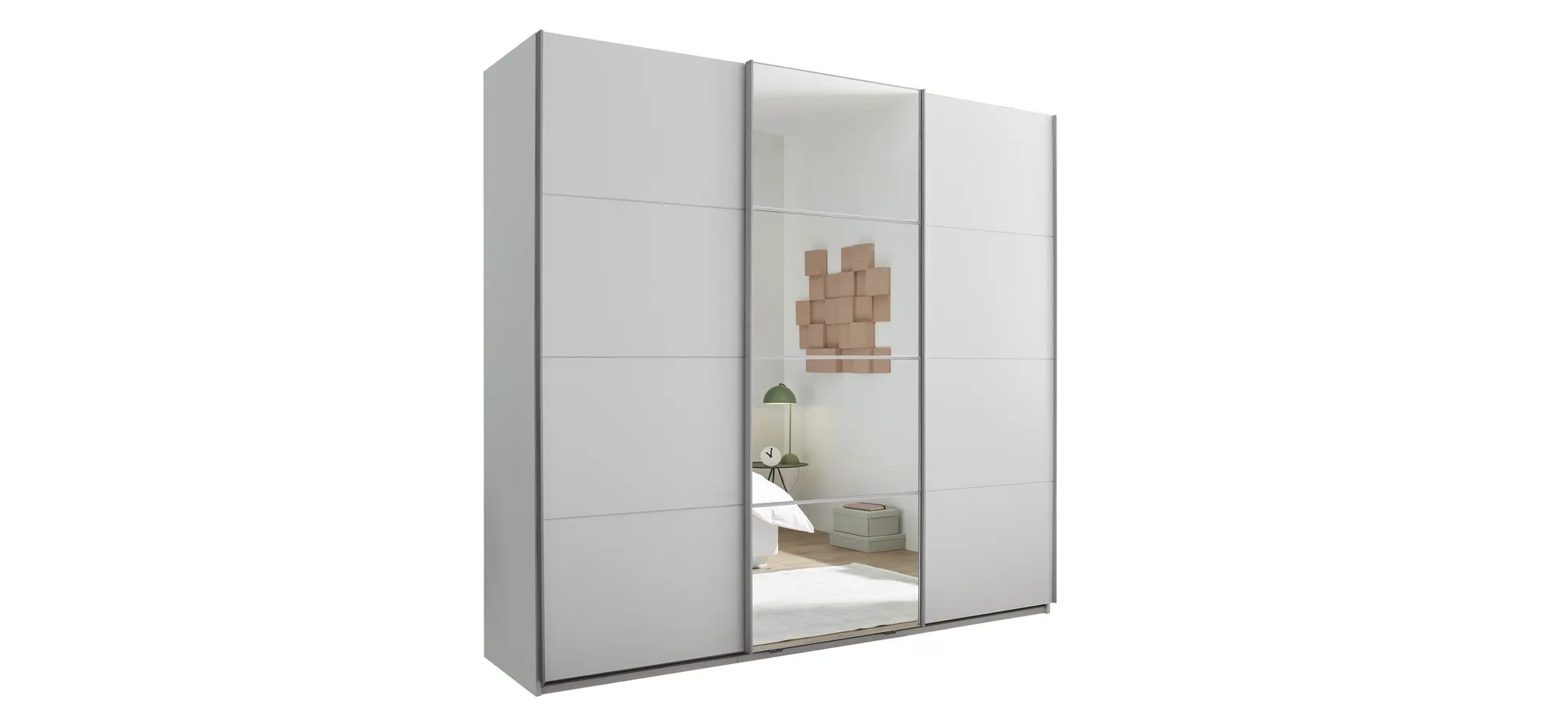 Schwebetürenschrank, weiß - MyStyle 3056