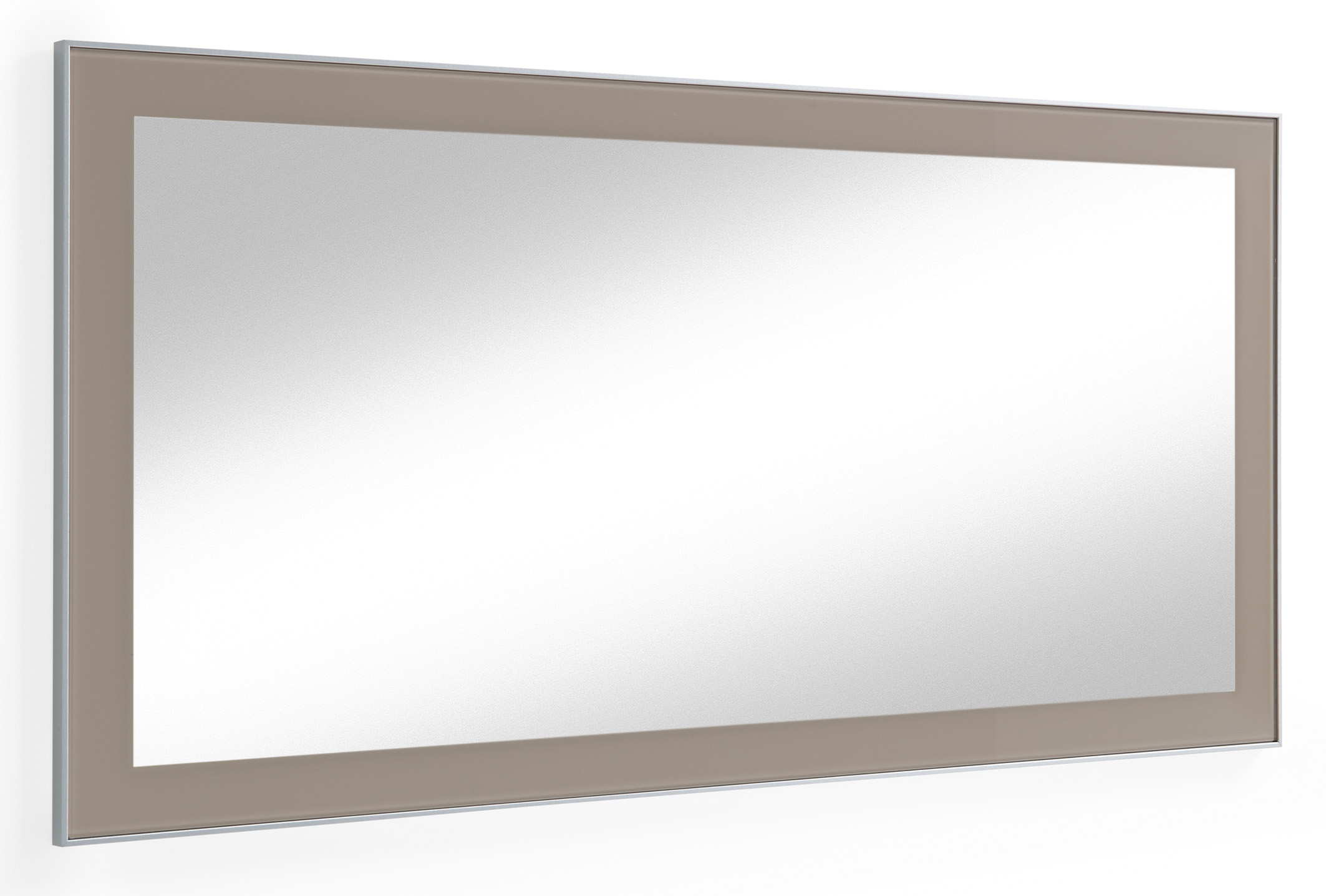 Spiegel Glas Taupe 120 cm breit - SANTINA