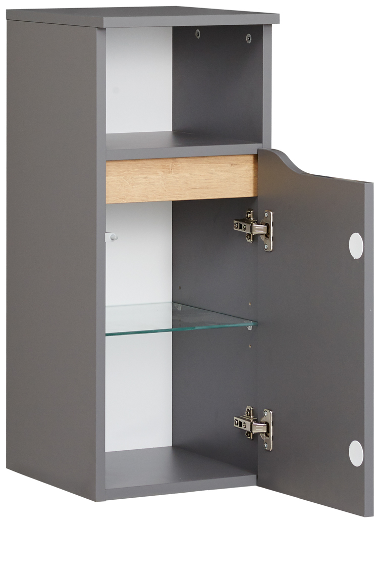 Unterschrank, 1 türig, quarzgrau - QUICKSET - 357