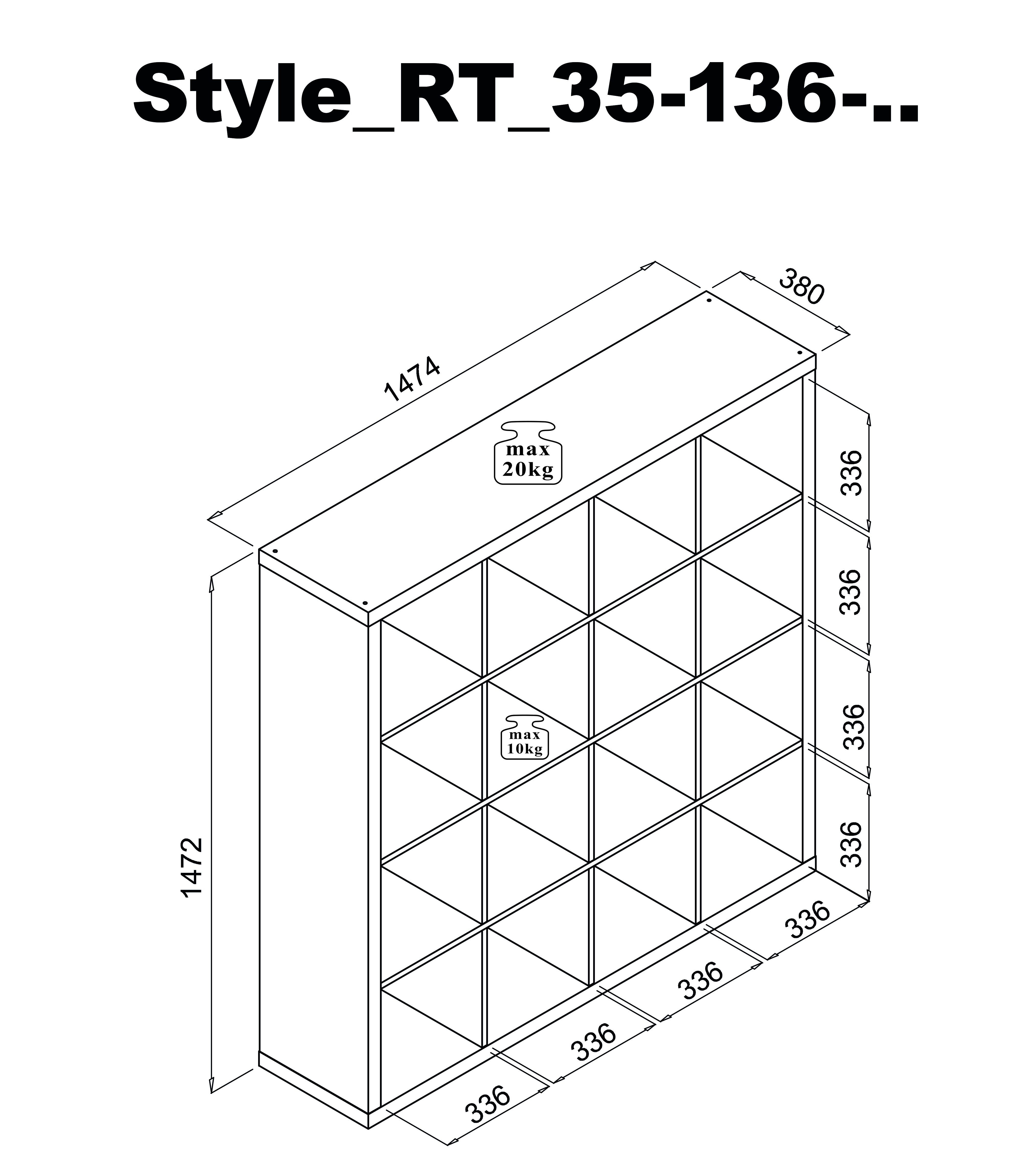 Raumteiler, weiß - MyStyle 1026