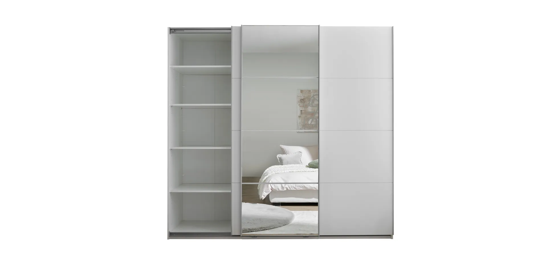 Schwebetürenschrank, weiß - MyStyle 3056