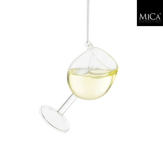 Ornament Weinglas - champagner - h10xd5cm