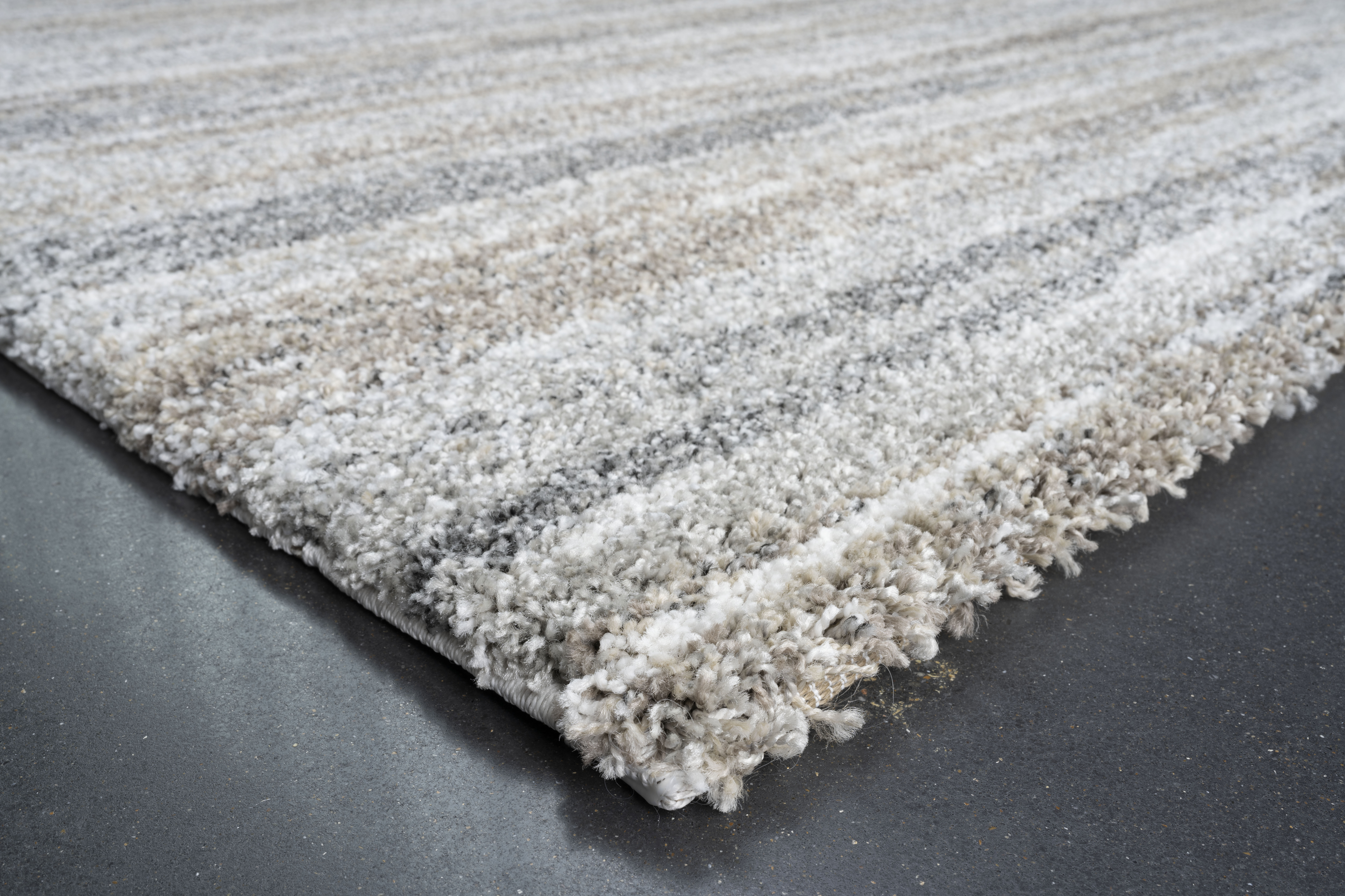 Webteppich, weiß-braun-grau, 133x195 cm - Rehari