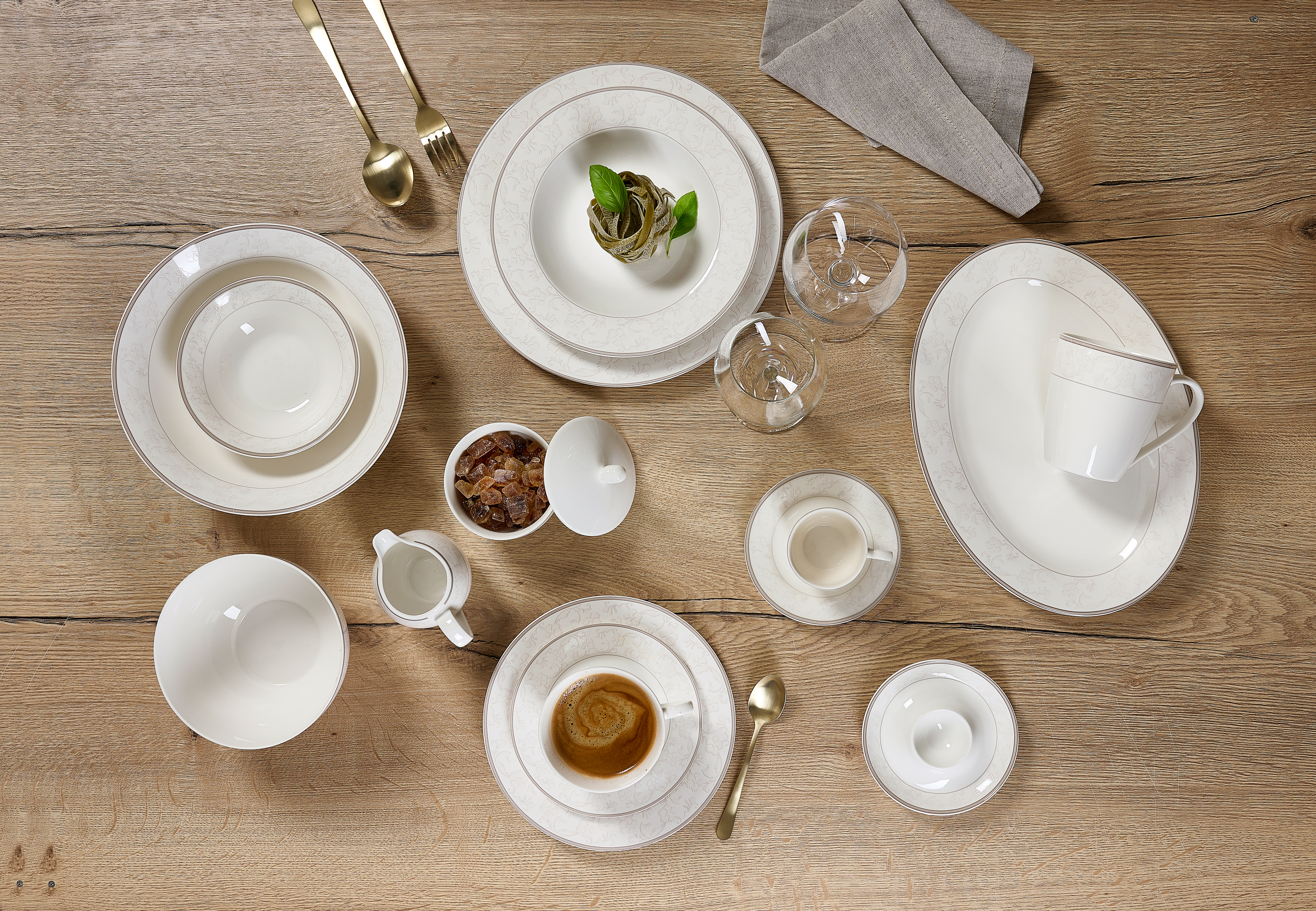 Espresso-Obertasse Isabella 90 ml - Porzellan, spülmaschinengeeignet, konisch