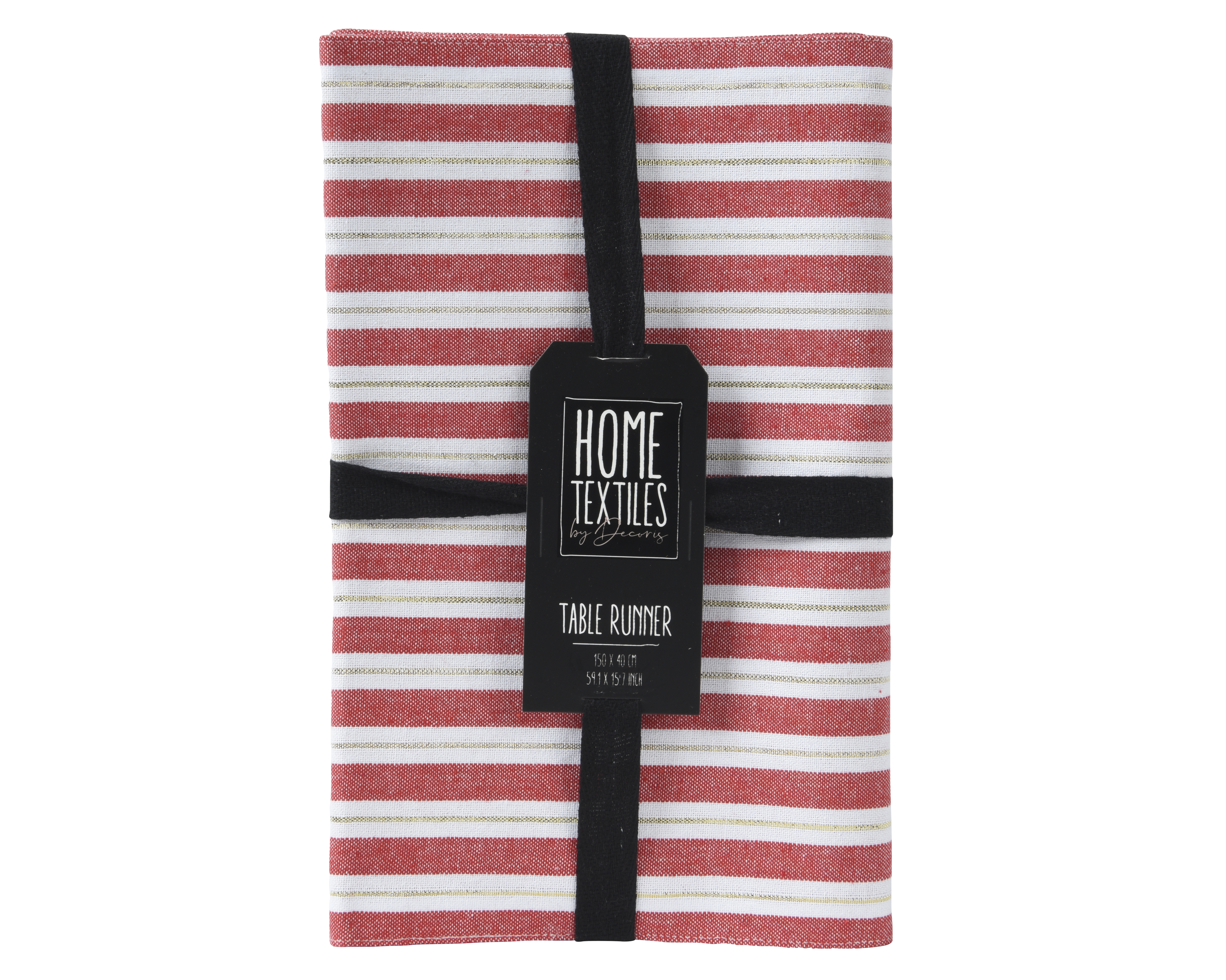 Tischläufer Tannenbaum - rot/creme, Polyester, L32-W150-H0.5cm