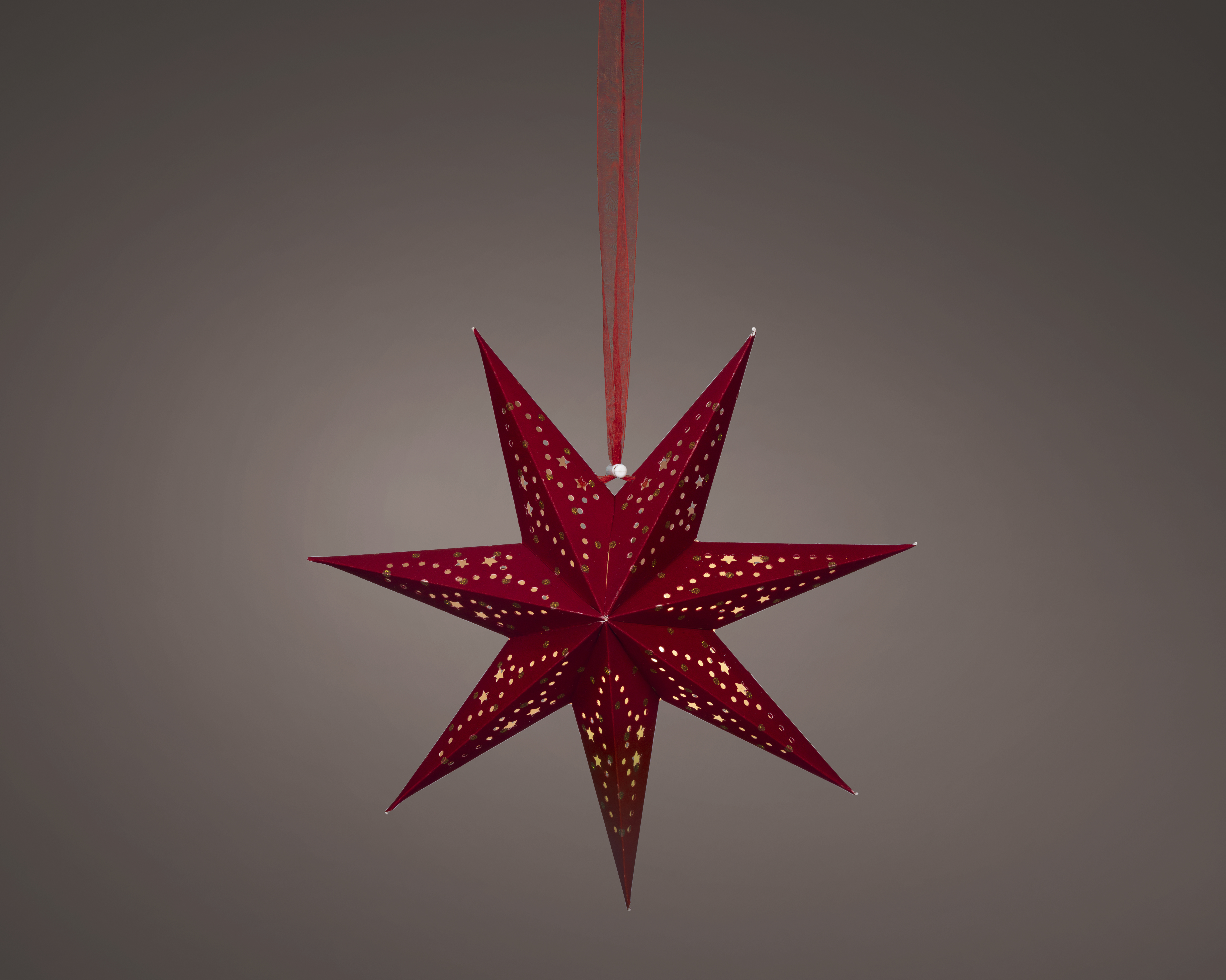 LED Stern - rot/warm weiss, Papier, Ø38-L18.5cm-6L