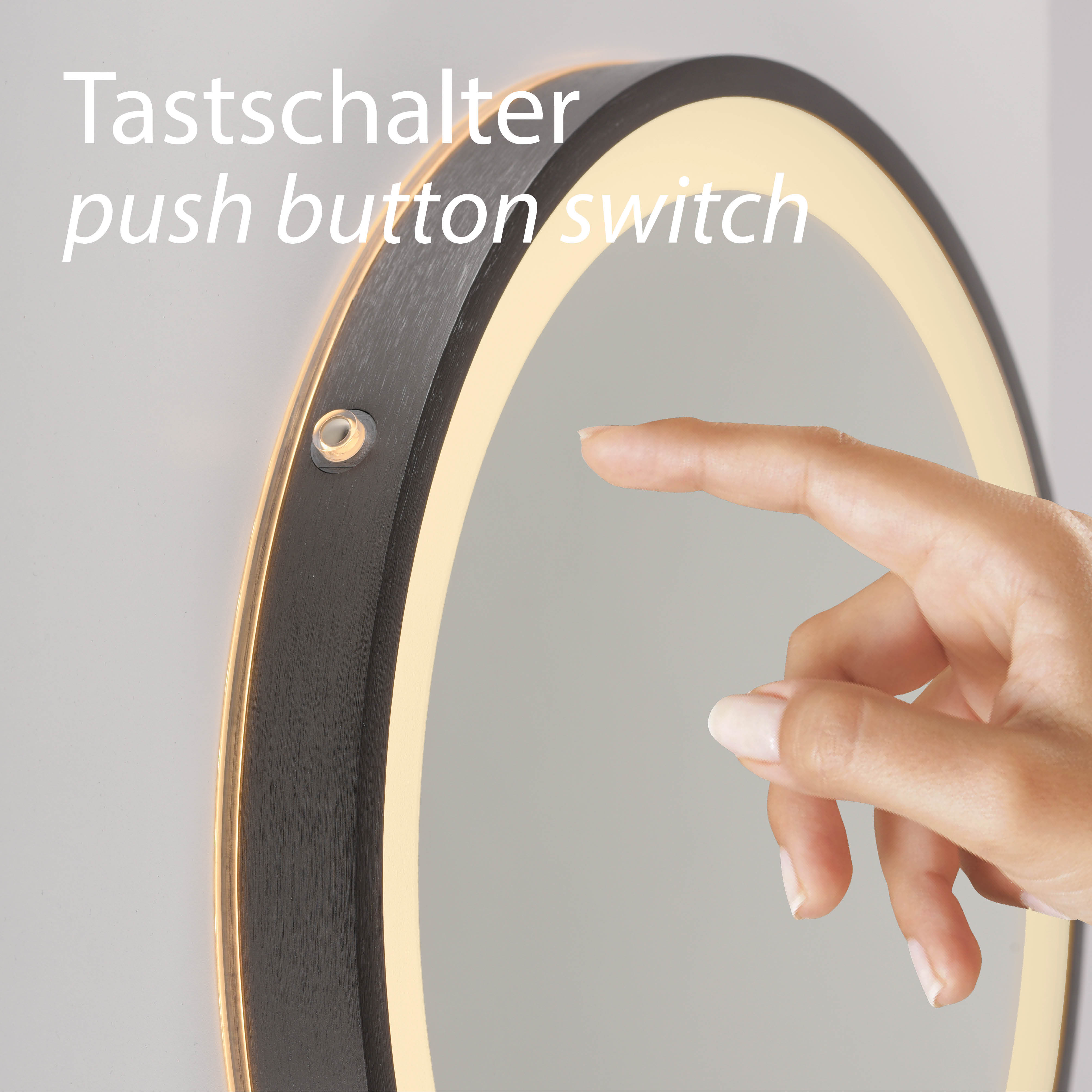 Spiegel VIDRO - grau, inkl. abnehmbarer Powerbank