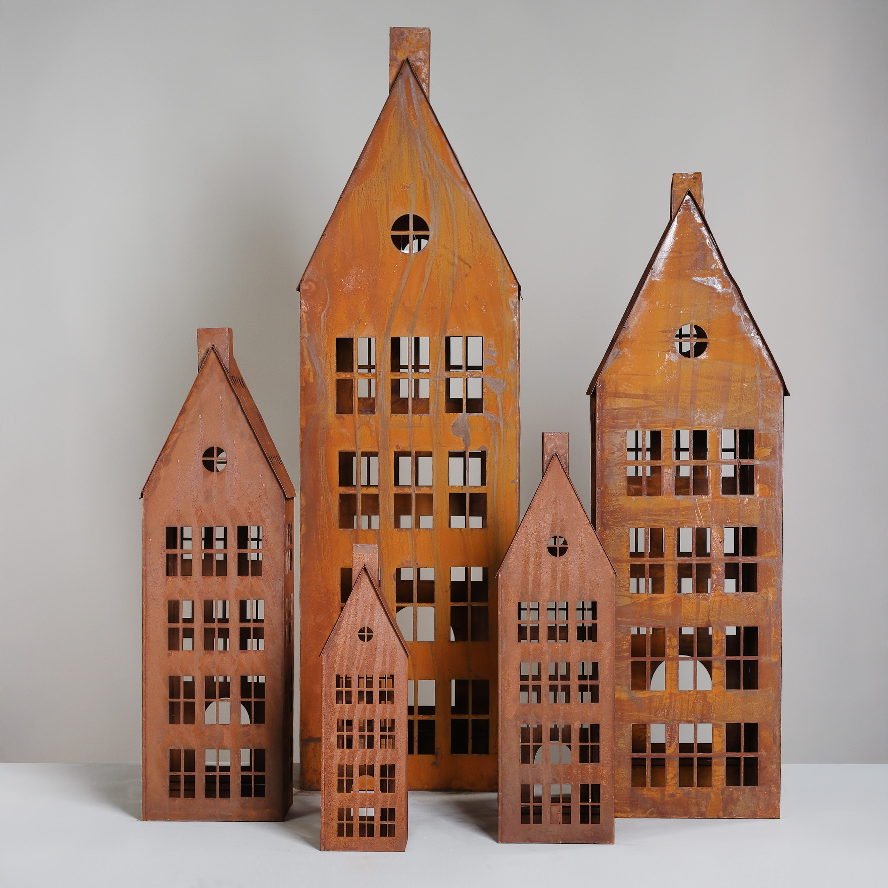 Deko Rosthaus, groß - 124x35cm