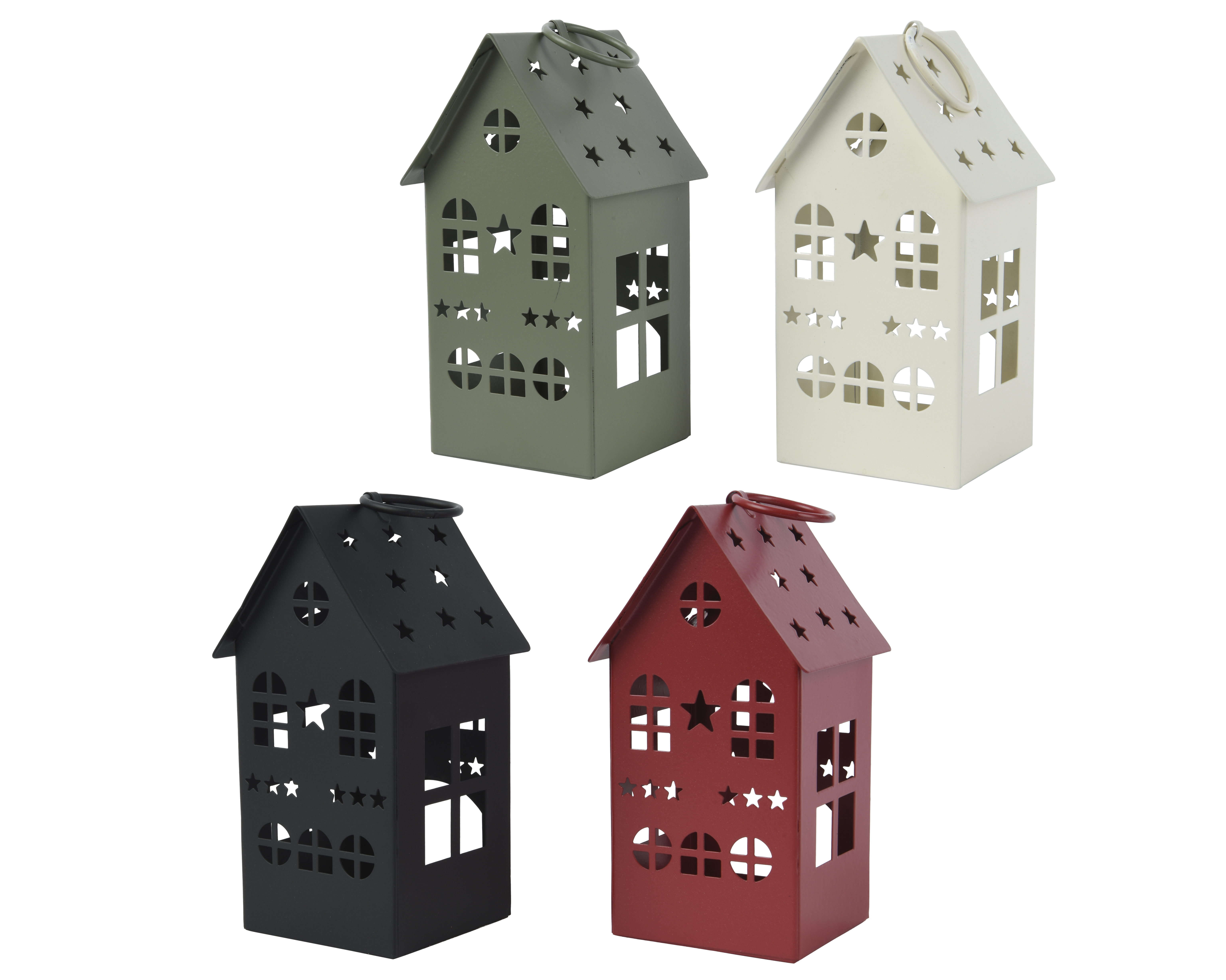 Laterne - sortiert, Eisen, L8-W8-H15cm