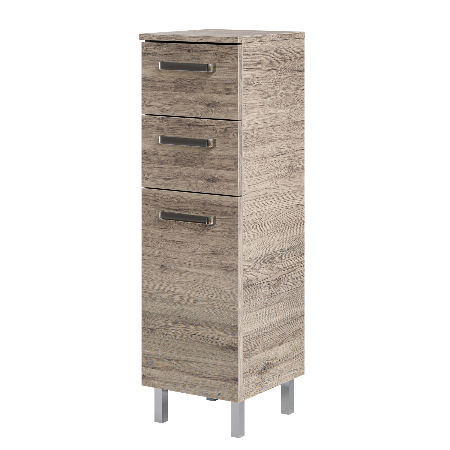 Highboard, Eiche terra, 1 Tür, Schübe - QUICKSET - 313