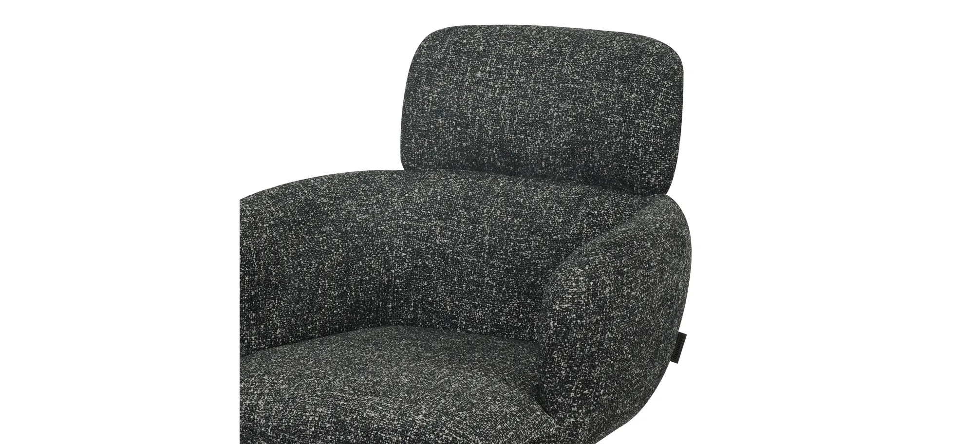 Armlehnstuhl, Stoff Grau-Blau - Manja