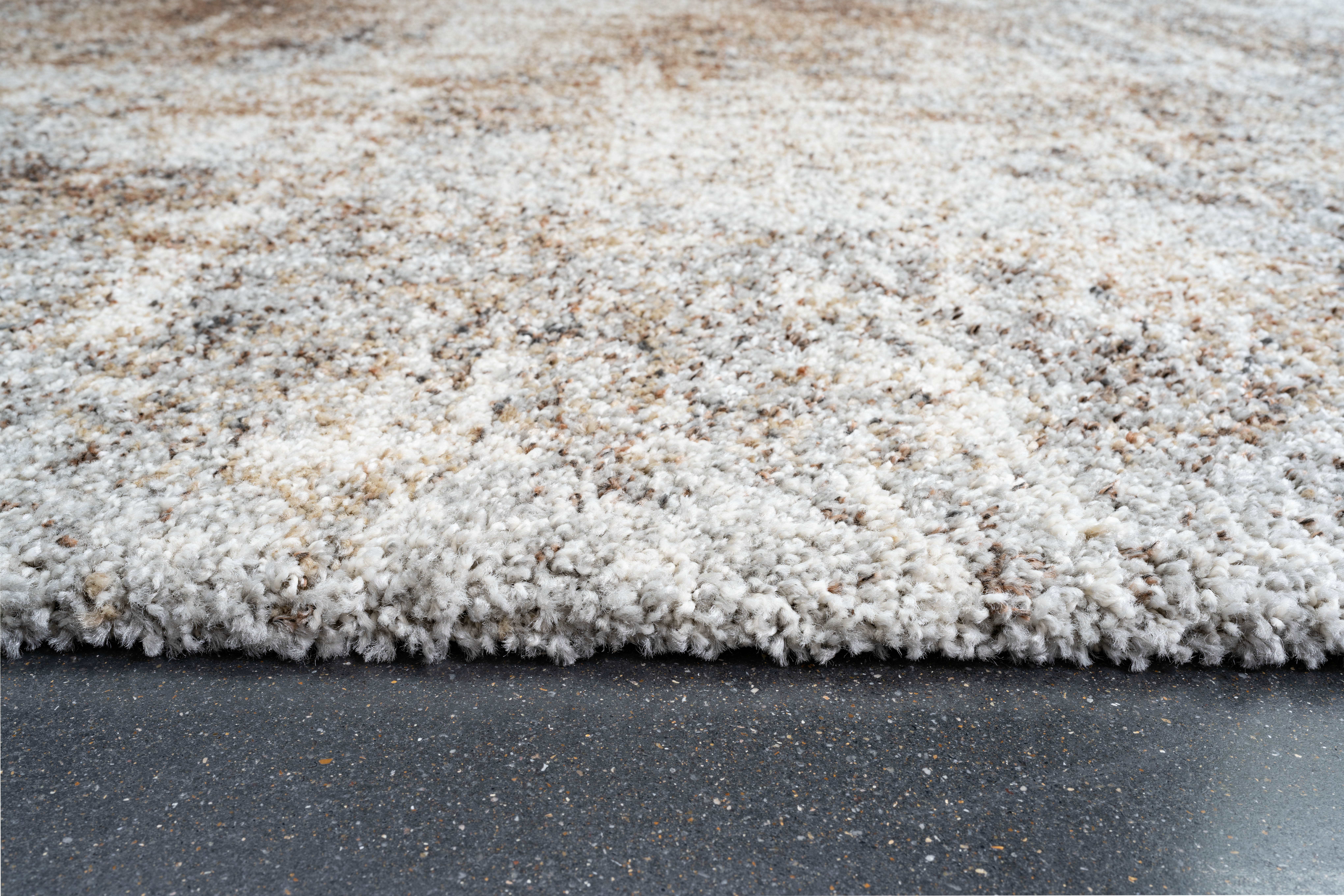 Webteppich, weiß-braun-grau, 200x290 cm - Rehari