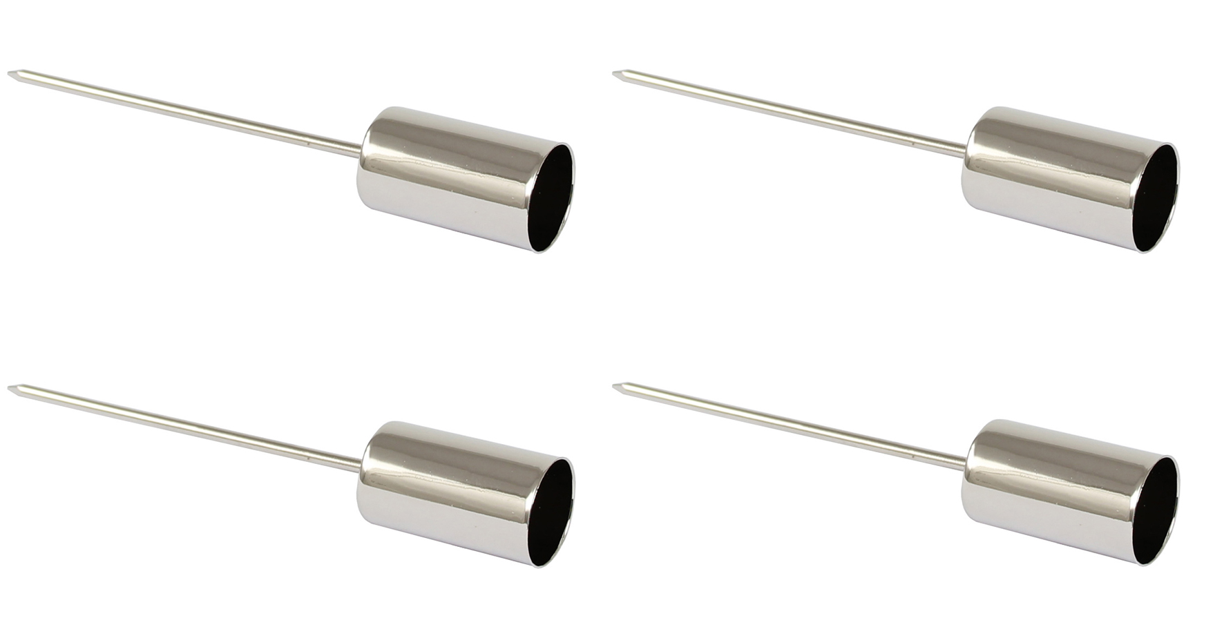 Kerzenstecker Bornio - silber 2,5cm Ø, 14cm Hoch