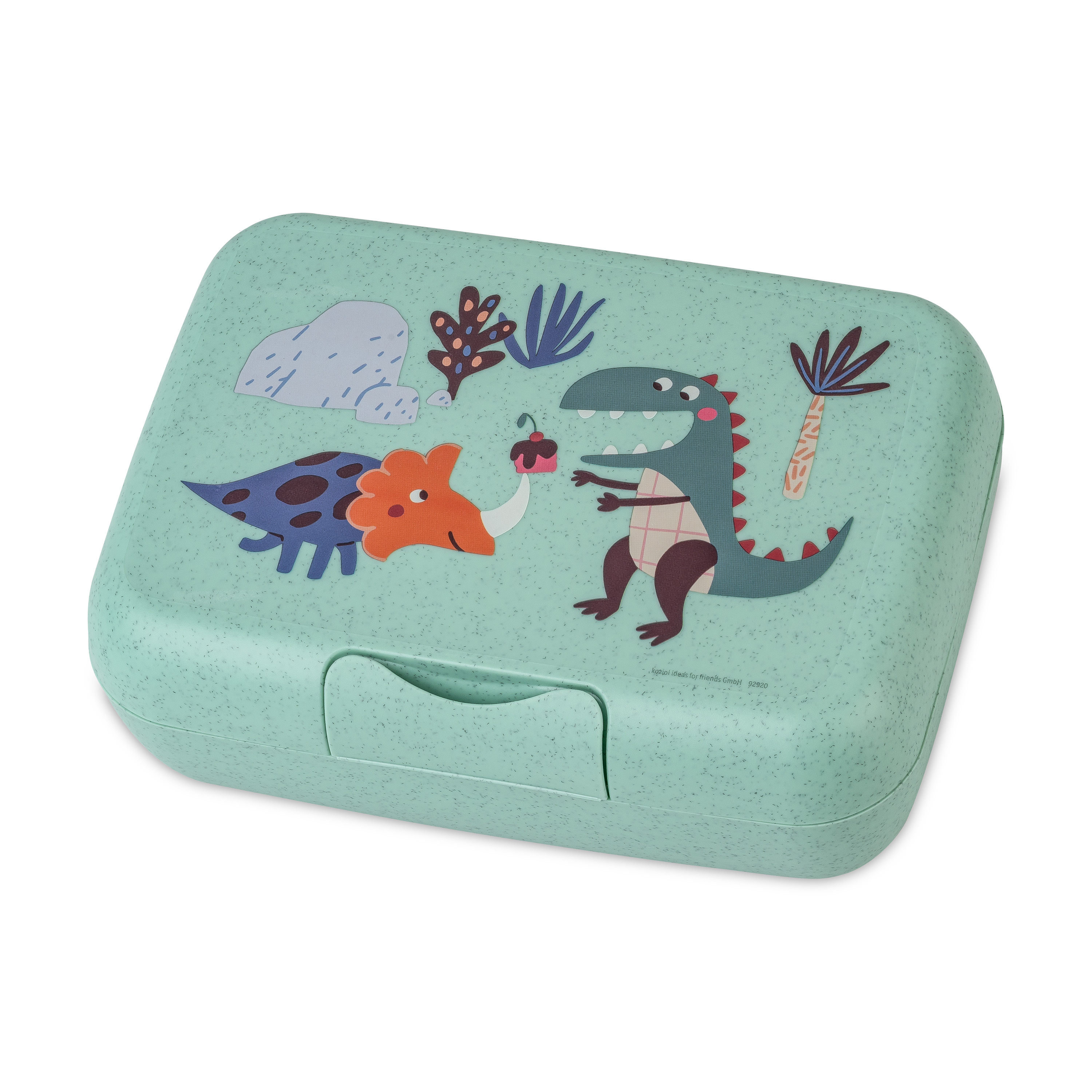 Lunchbox mit Trennschale, organic green rex - mit Clipverschluss, 100% CO2-neutral
