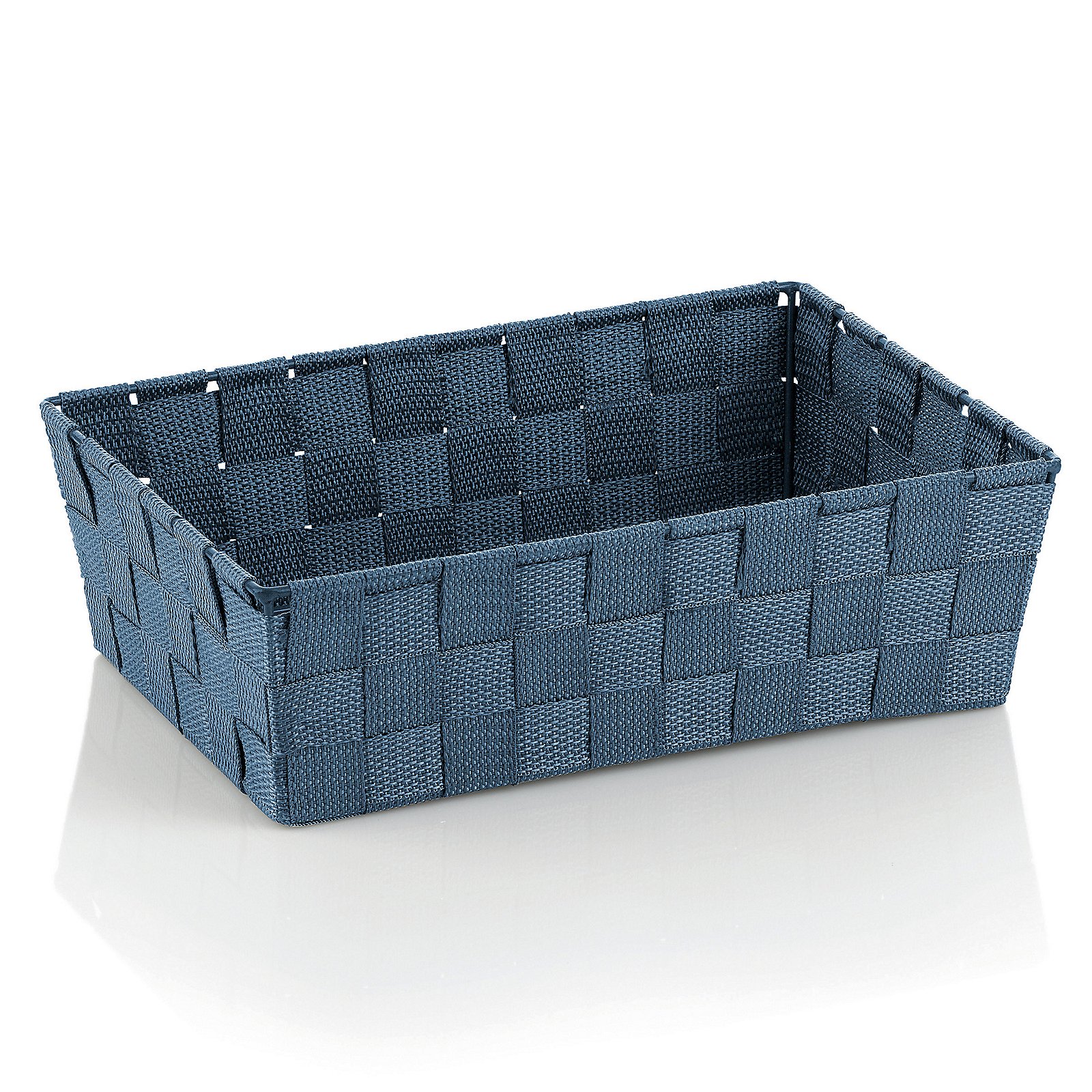 Korb Alvaro 15x6x23 cm - PP-Faserband rauchblau