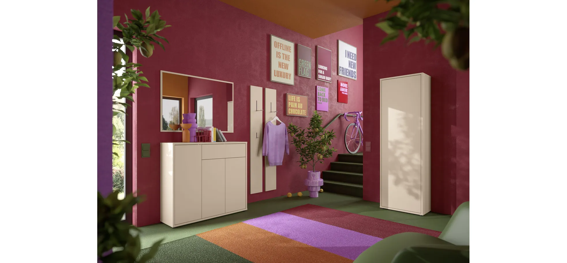 Garderobenpaneel, Dekor sand - Faid