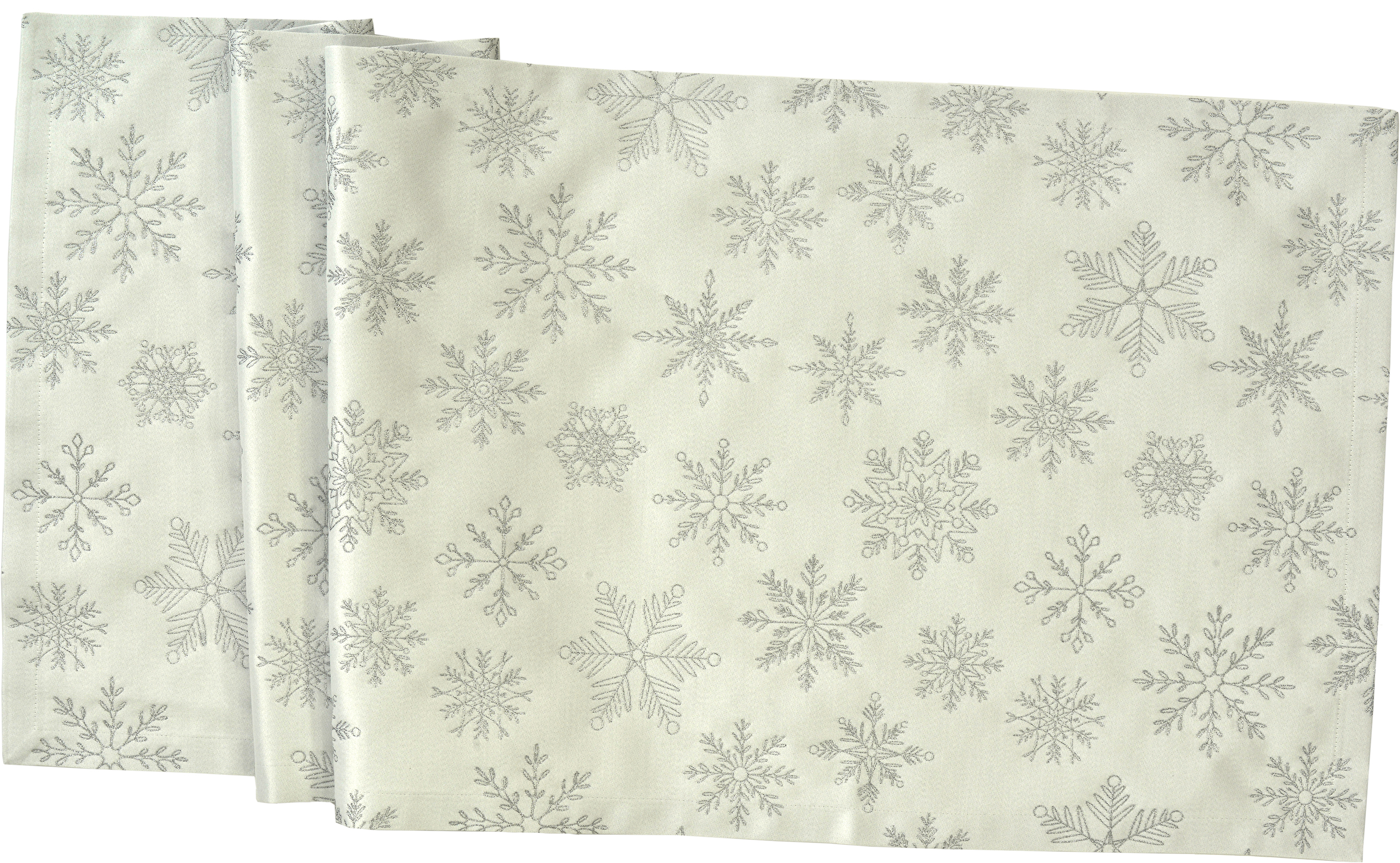 Tischläufer Cristallo Luce - 50x140cm, ecru/silver