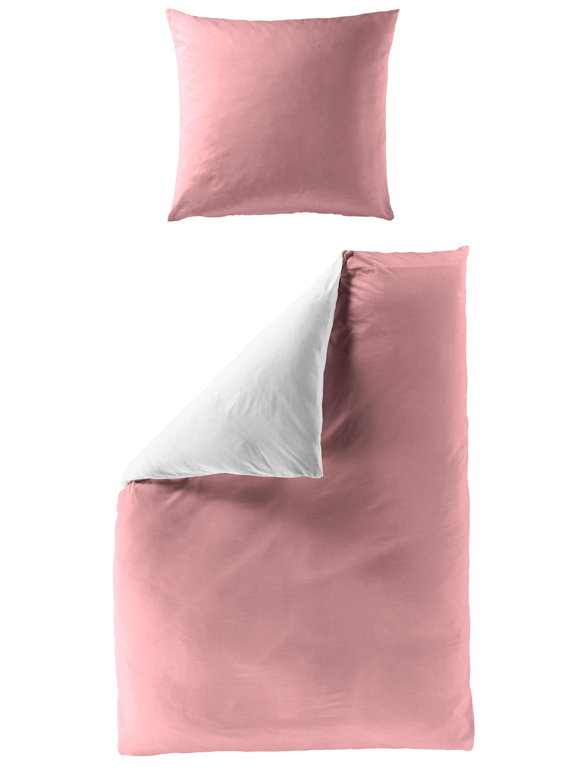 Bettwäsche Casea Bilbaos, 135x200cm - rose/silbergrau