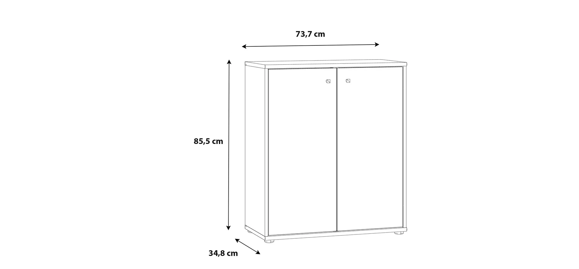 Kommode, Artisan Eiche - Faik