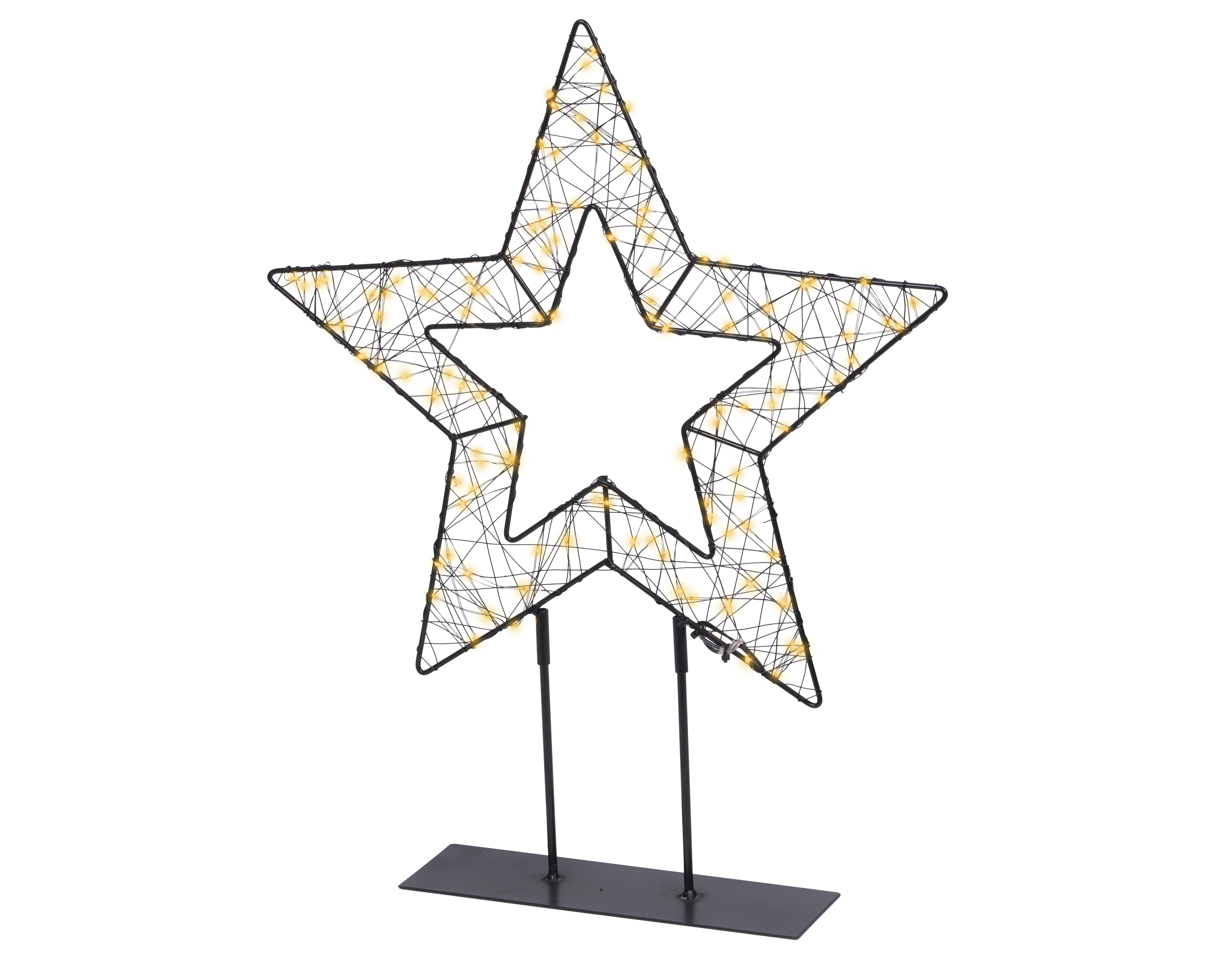 Tischlampe - schwarz/klassisch warm, Metall, L7-W47-H38cm-120L