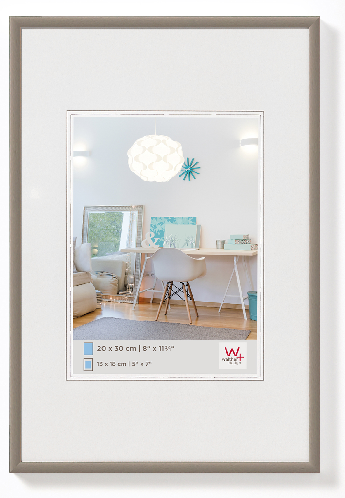 Bilderrahmen, New Lifestyle, Kunststoffprofil - 20X30 STAHL