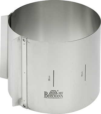 Tortenring, Höhe 15 cm, Easy Baking - verstellbar von Ø 18 cm bis 30 cm