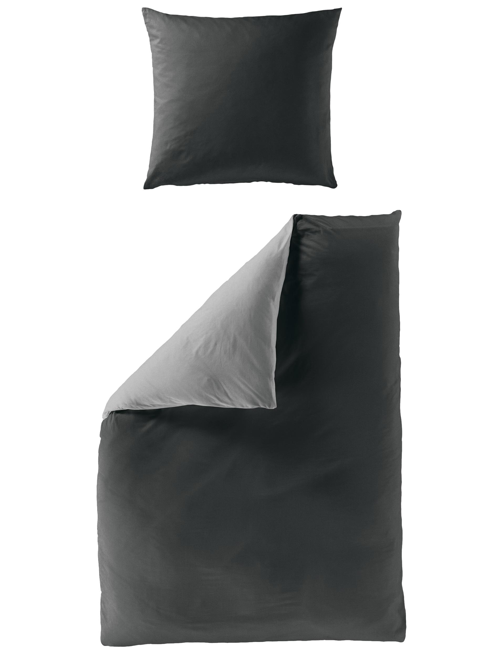 Bettwäsche Casea Bilbaos, 155x220cm - anthrazit/stein