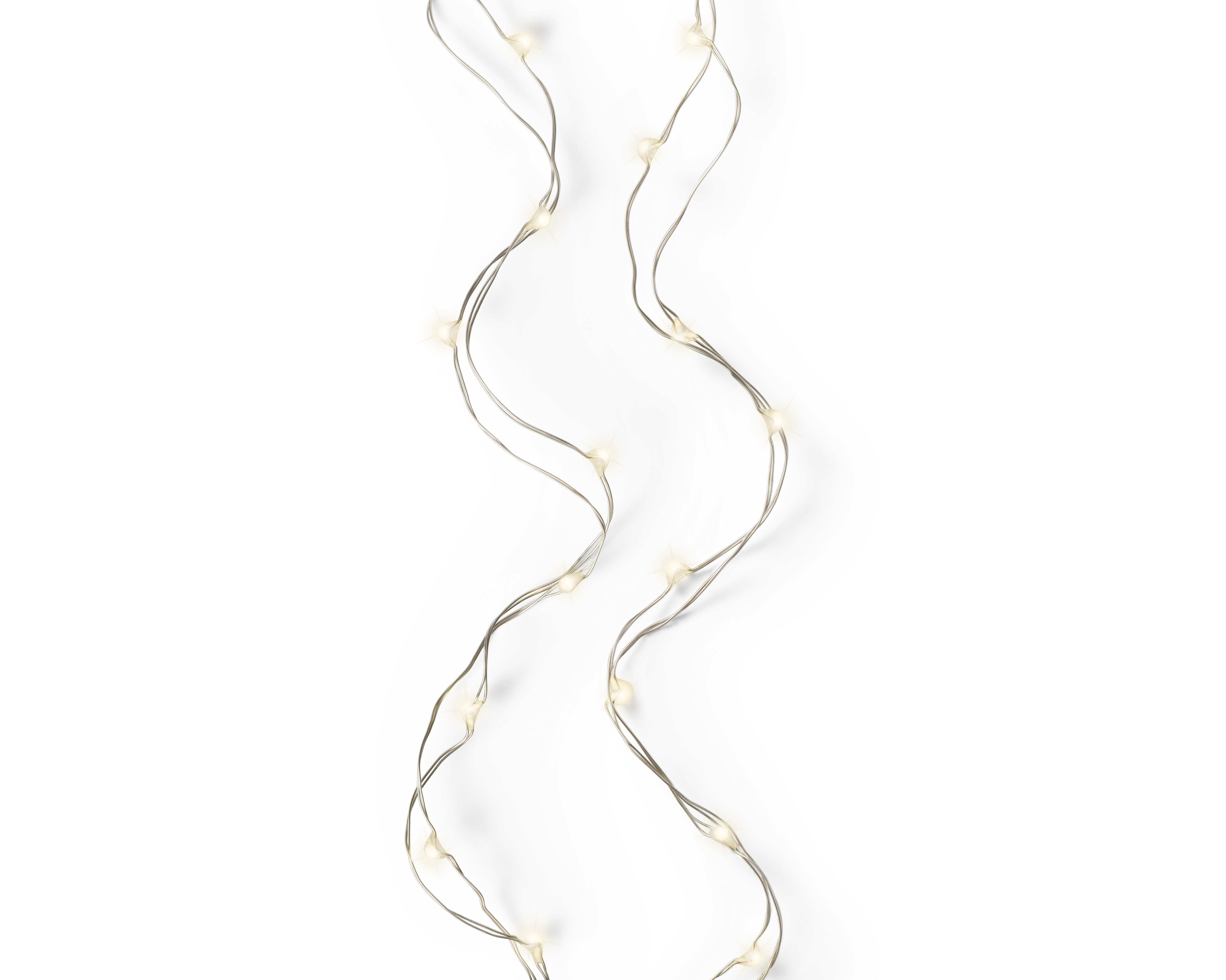 LED Strangbeleuchtung - silber/warmes weiss, PVC, 95cm-20L