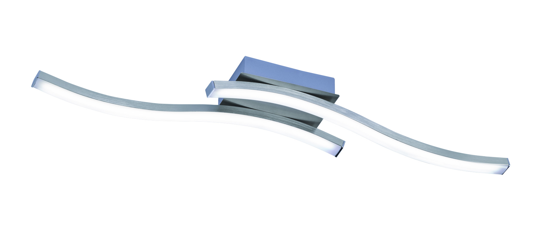 Deckenleuchte Route - 2flg., Metall/Nickel matt, ca.56 x7 x9cm