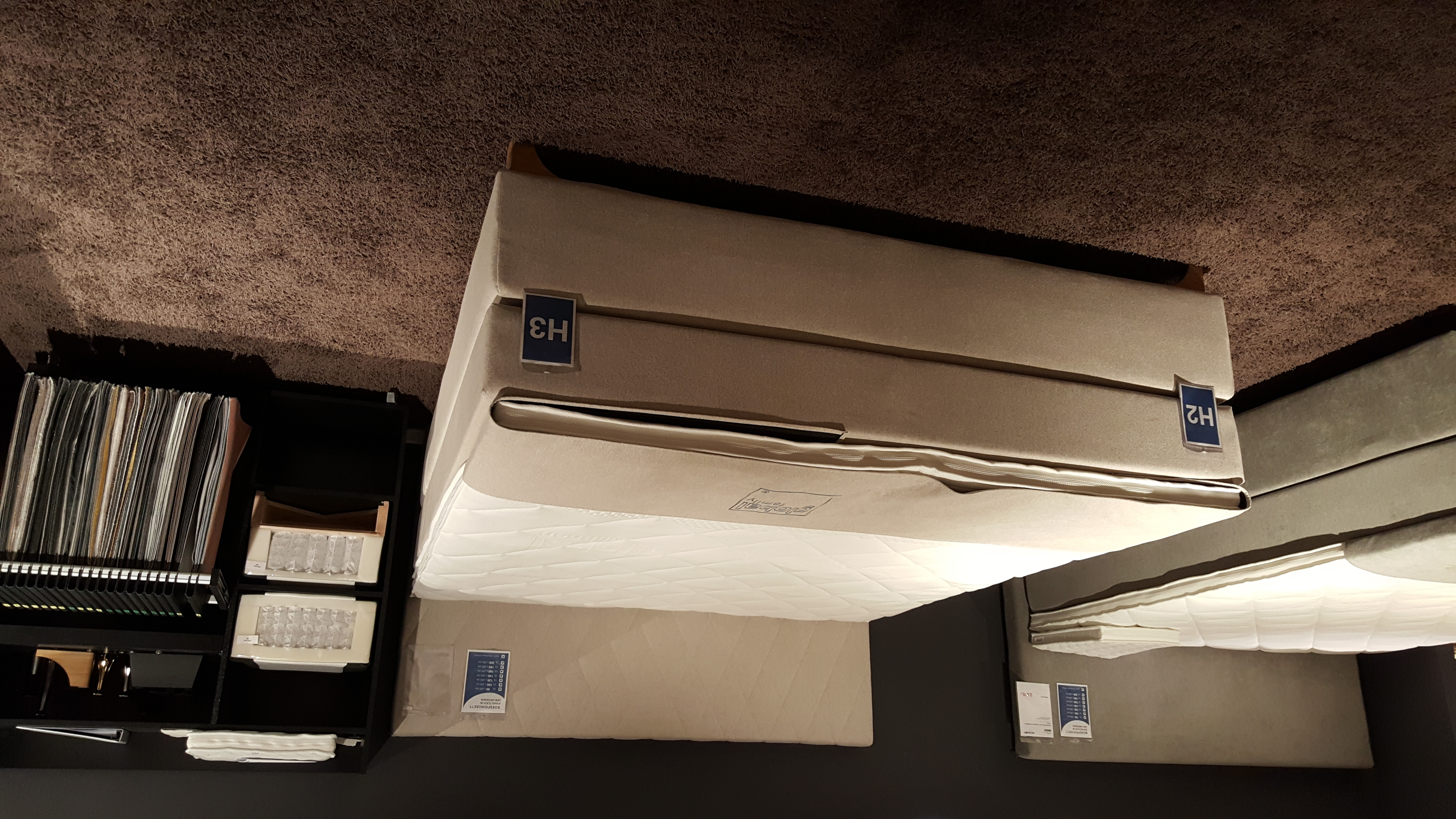 Boxspringbett, Beige, Liegefläche 180x200cm - Valencia