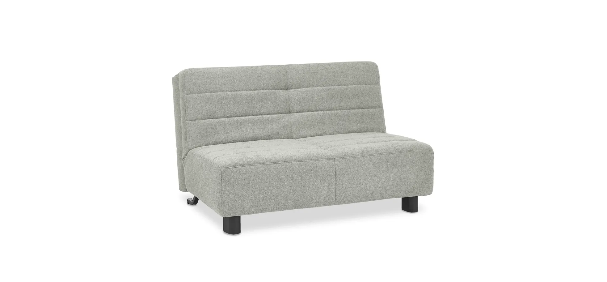  Faltsofa Easy - 2-Sitzer ohne Armlehne, ca. 140 cm inkl. Schlaffunktion, Stoff, Grau
