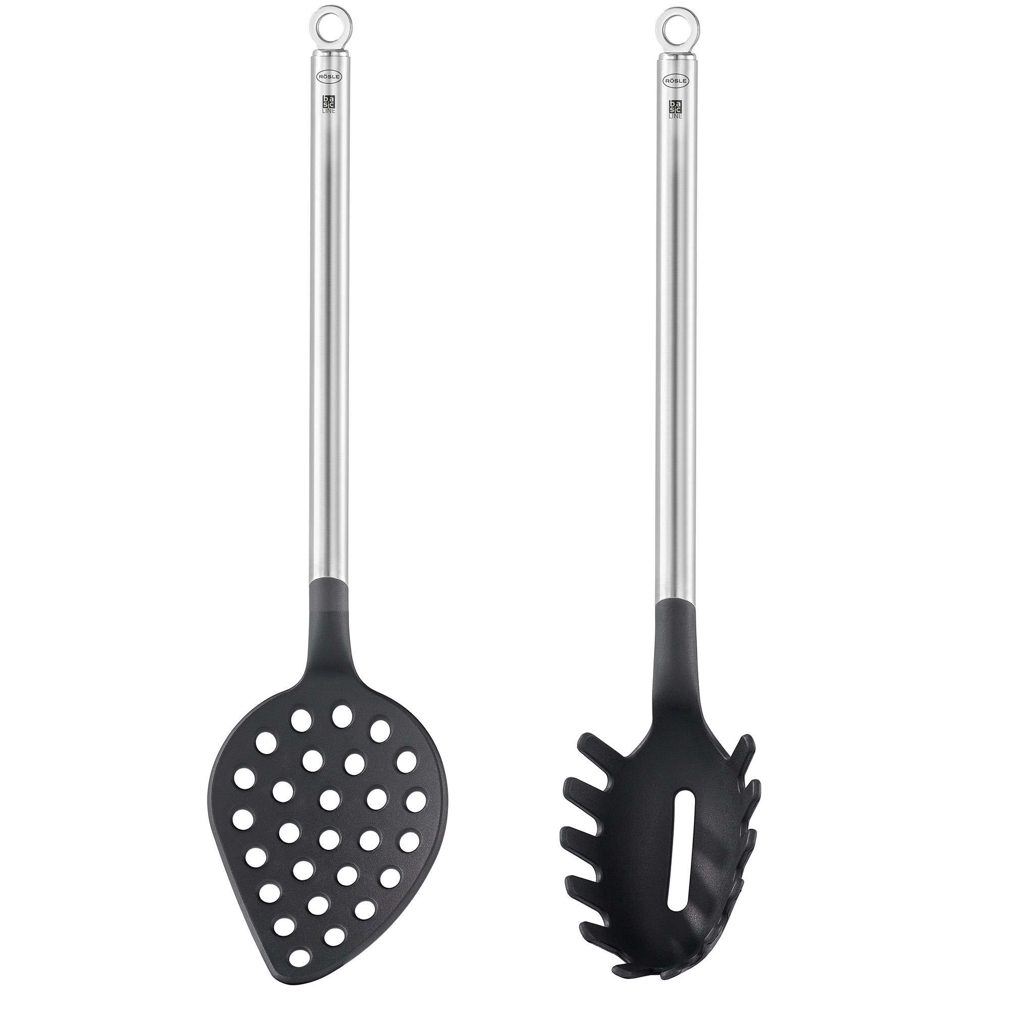 RÖSLE, Gourmet-Set Pasta; Basic Line 2-tlg. - Schaumlöffel, Spaghettiheber, Edelstahl